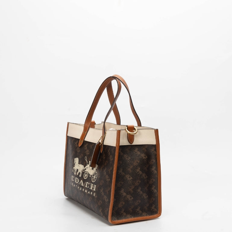 Coach Field Tote 30 With Horse And Carriage Print