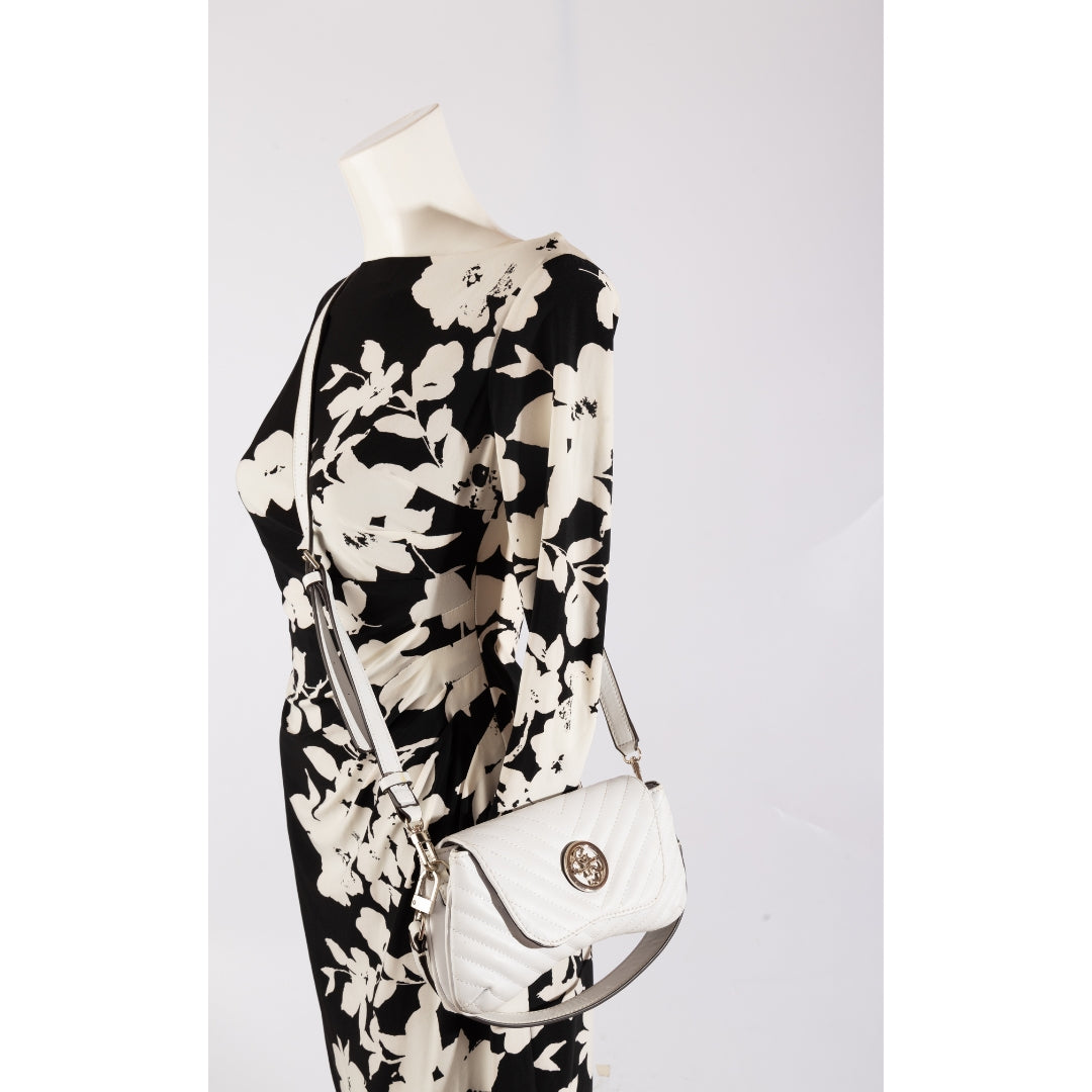 Guess White Quilted Shoulder Bag