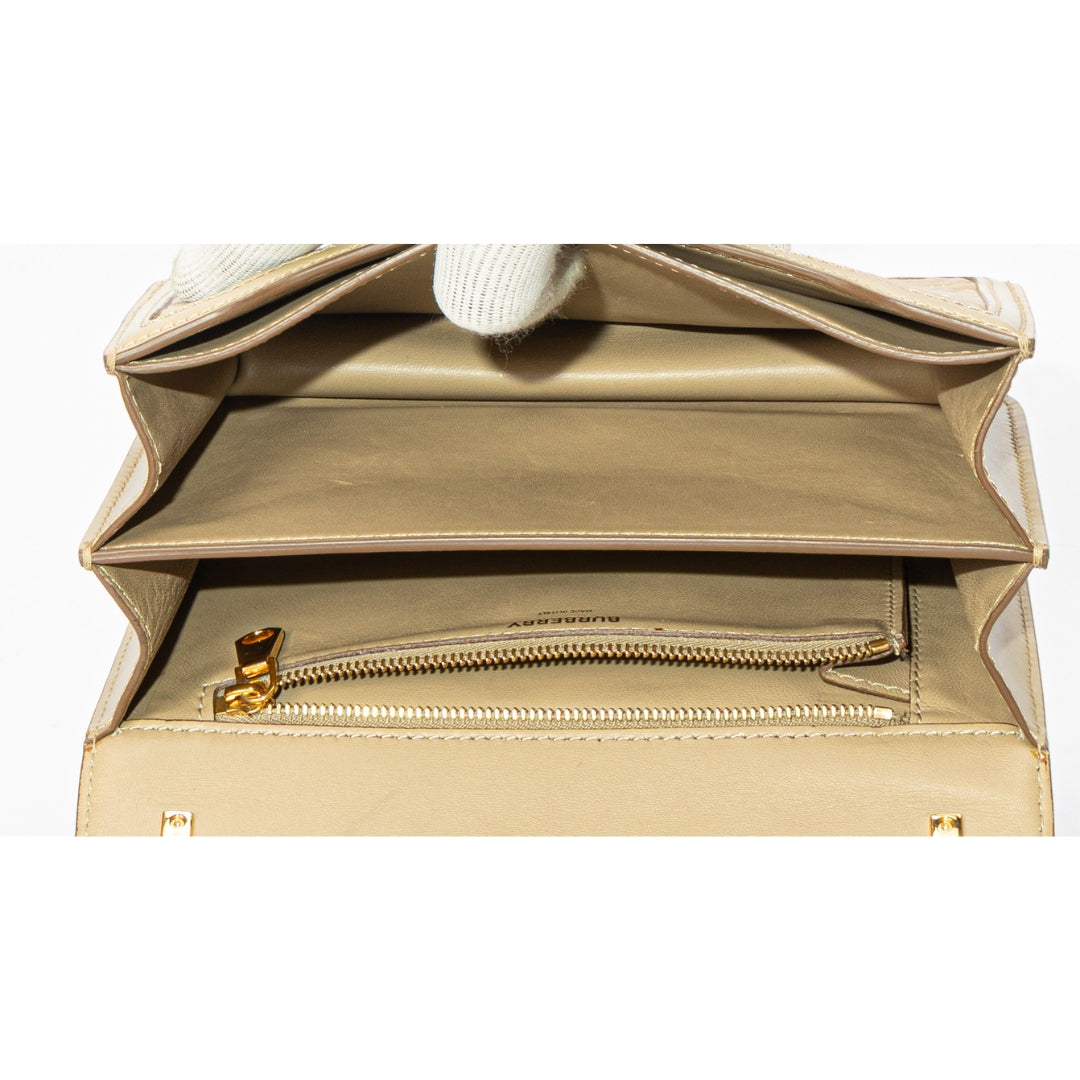 Burberry Beige Quilted Monogram TB Shoulder Bag