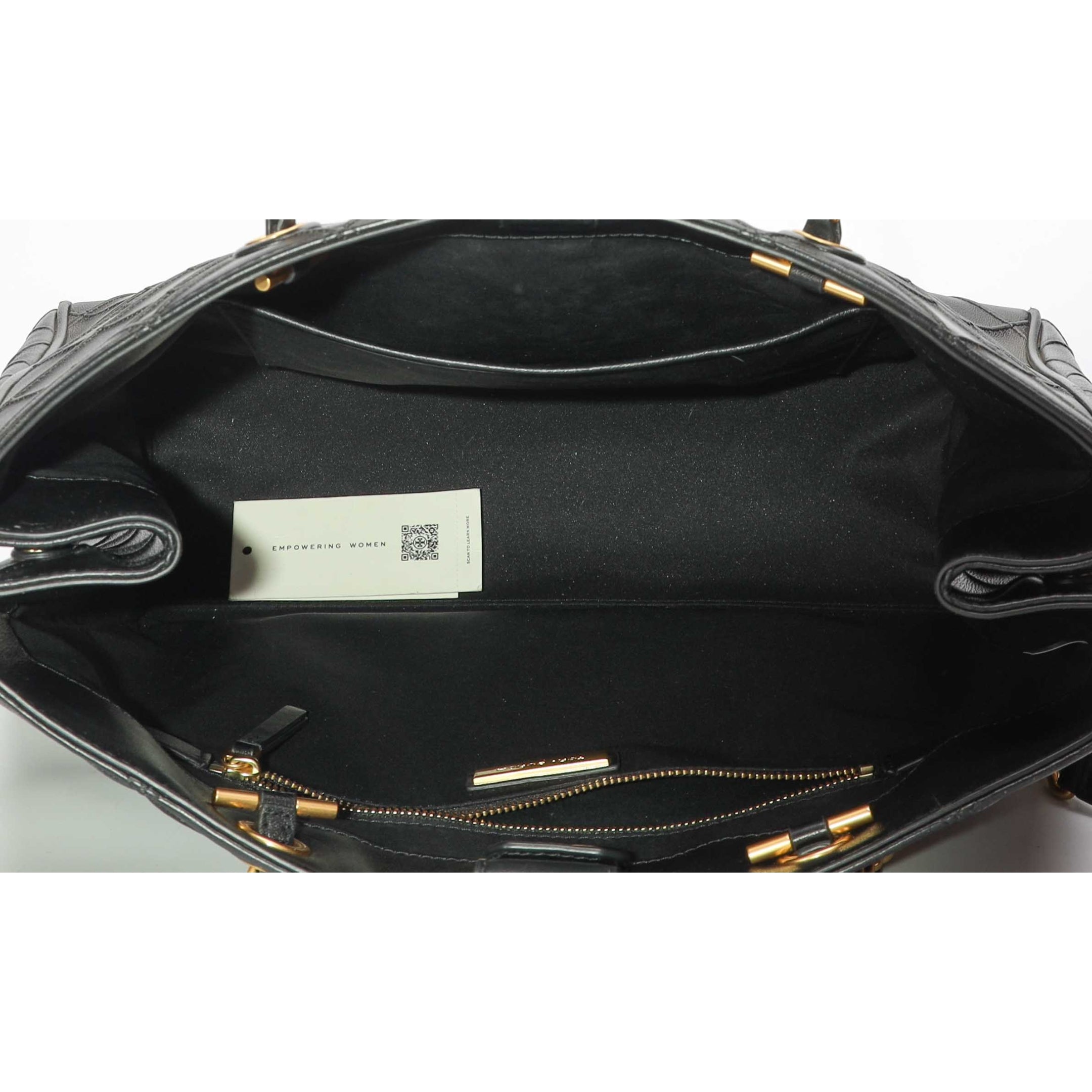 Tory Burch Fleming Black Soft Chain Large Tote