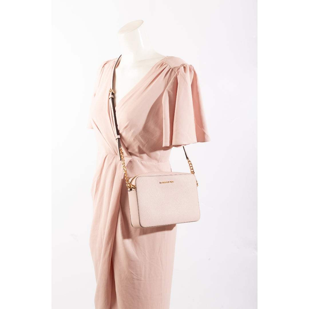 Michael Kors Rose Houston Crossgrain Sling Bag