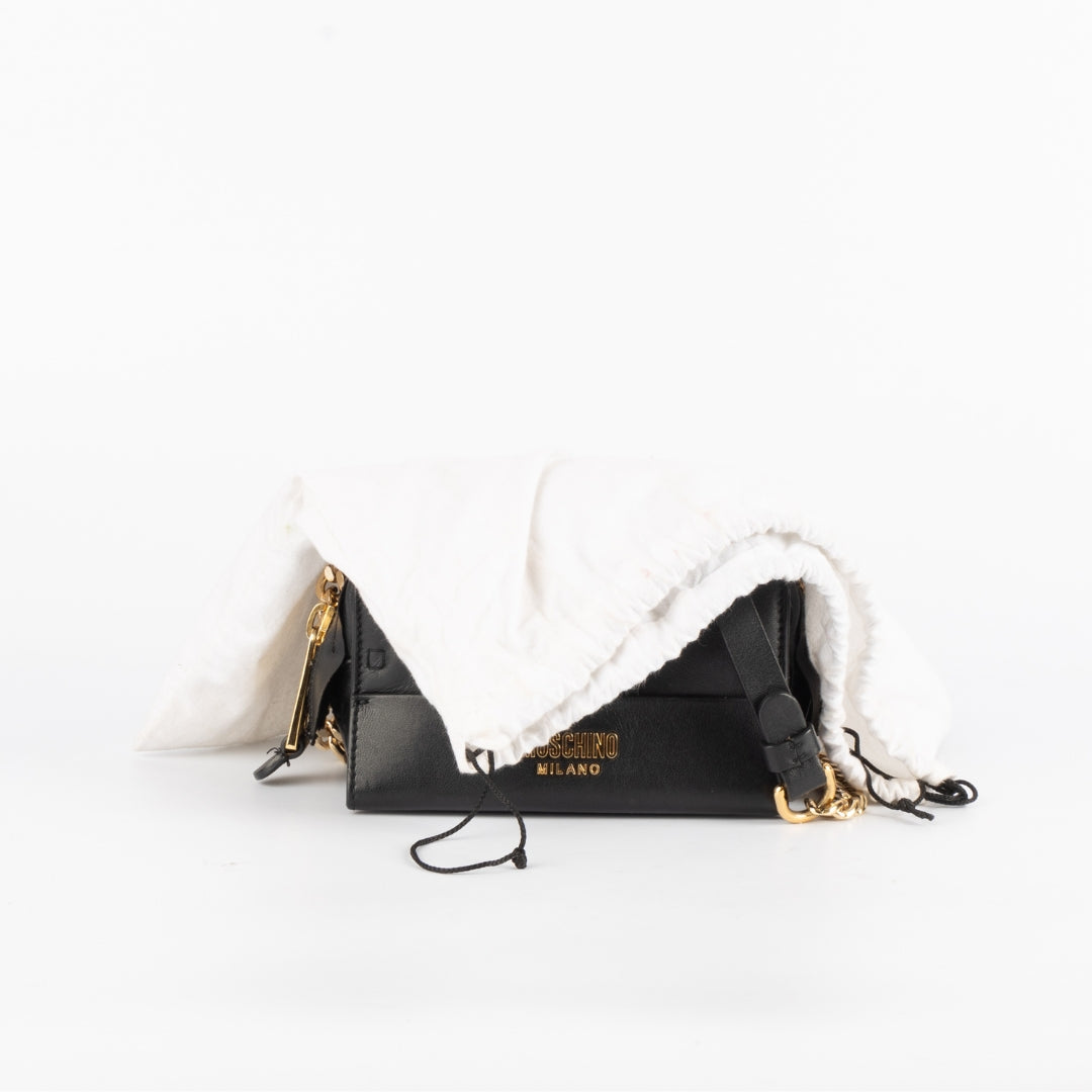 Moschino Inside Out Leather Crossbody Bag