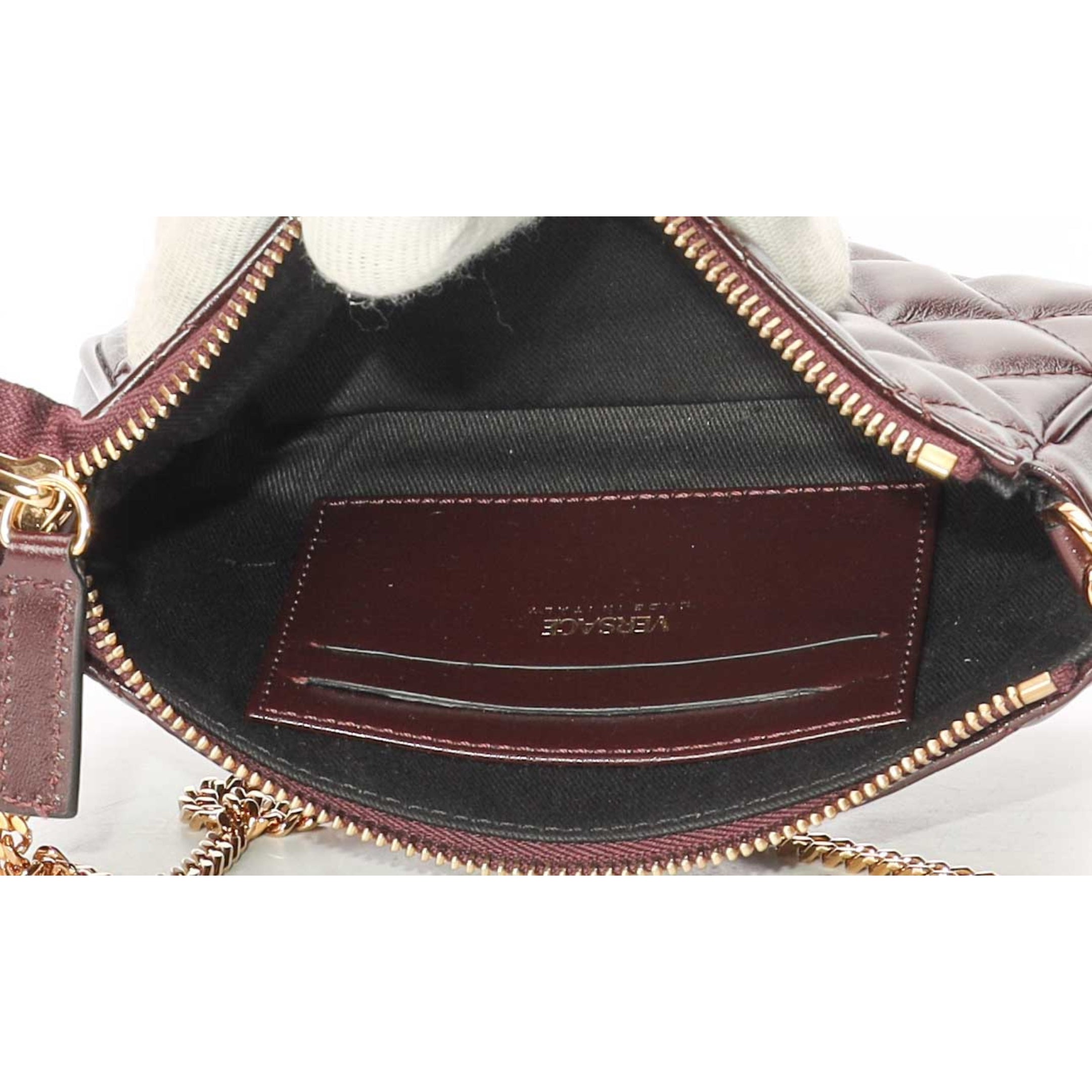 Versace La Medusa Quilted Shoulder Bag