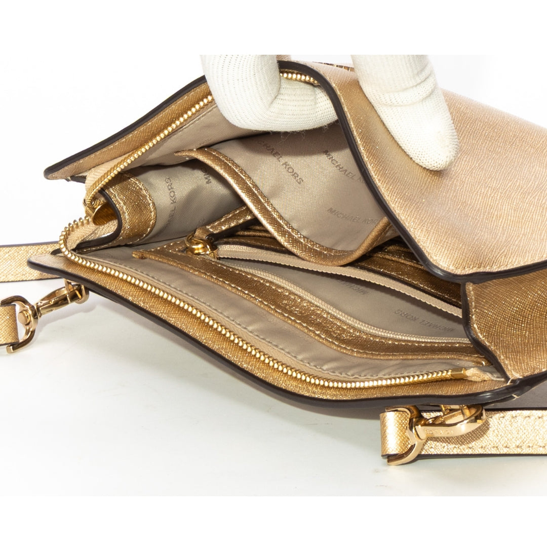Michael Kors Jet Set Travel Pale Gold Crossbody Bag