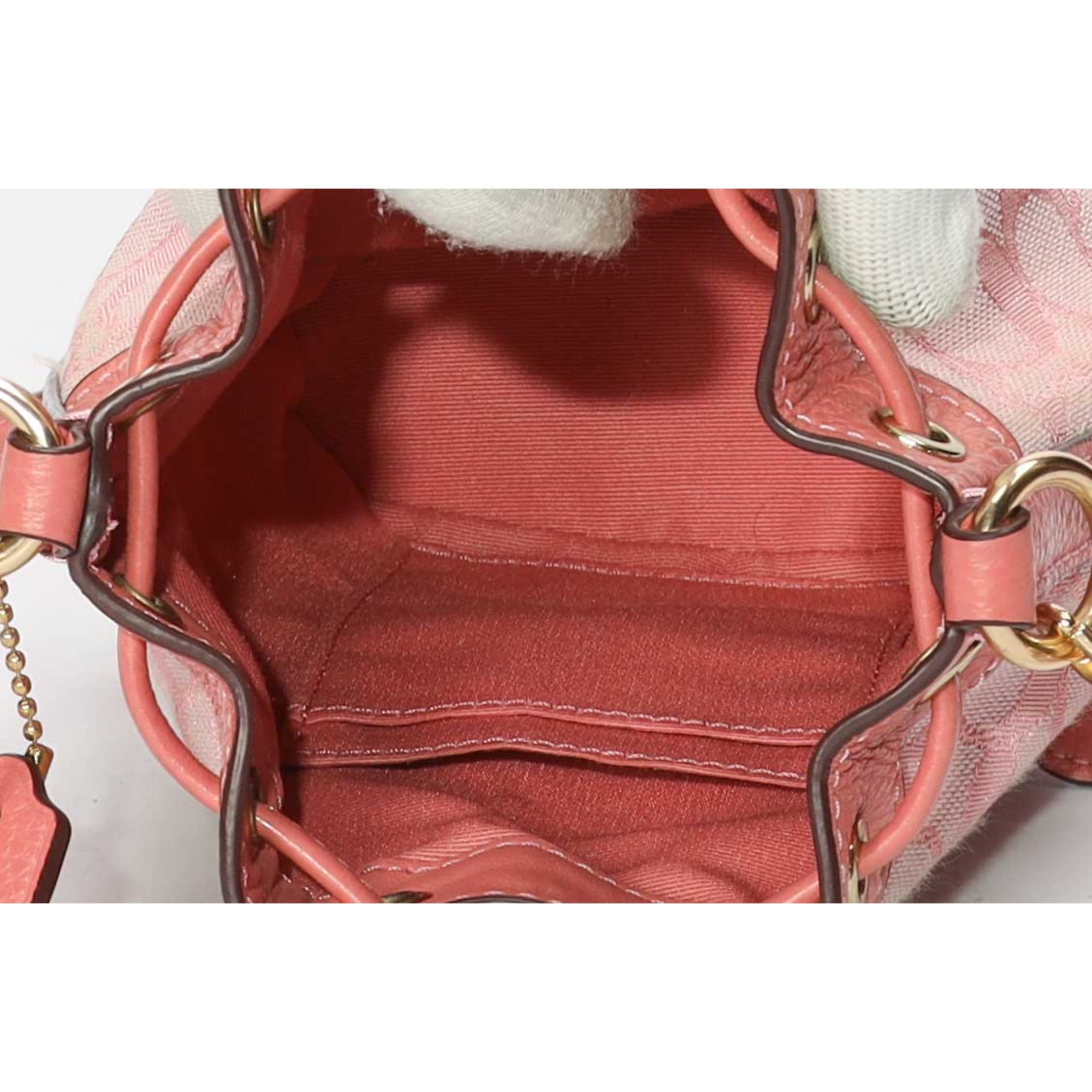 Coach Pink Dempsey Bucket Crossbody Bag