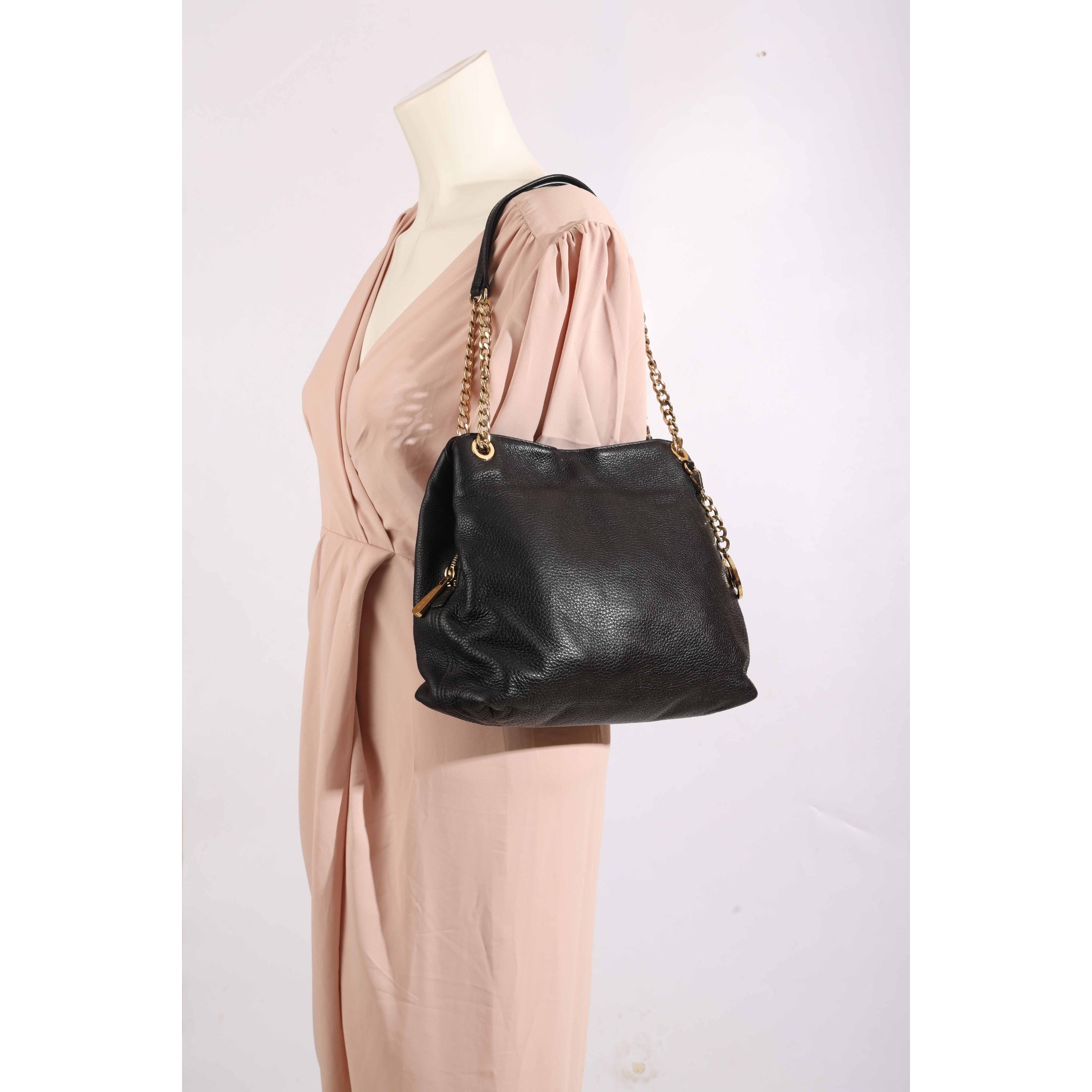 Michael Kors Jet Set Black Chain Tote