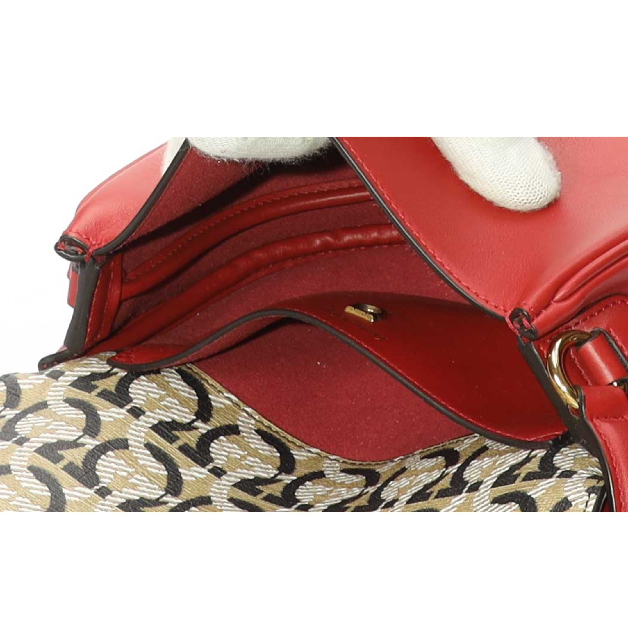 Salvatore Ferragamo Red Gancini Crossbody Bag