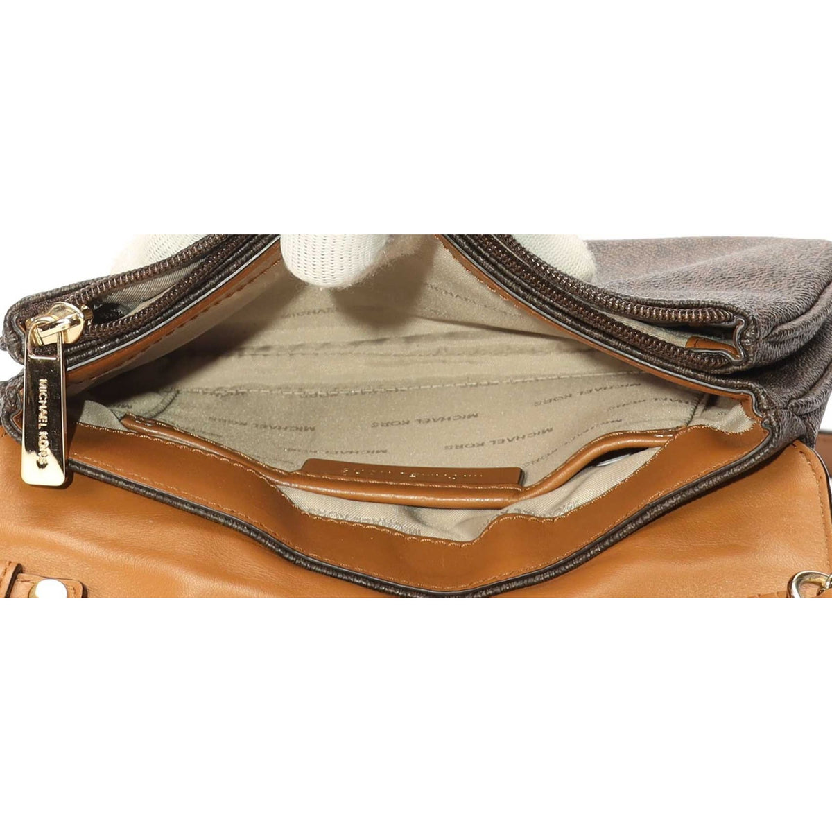 Michael Kors Fulton Flap Brown Crossbody Bag
