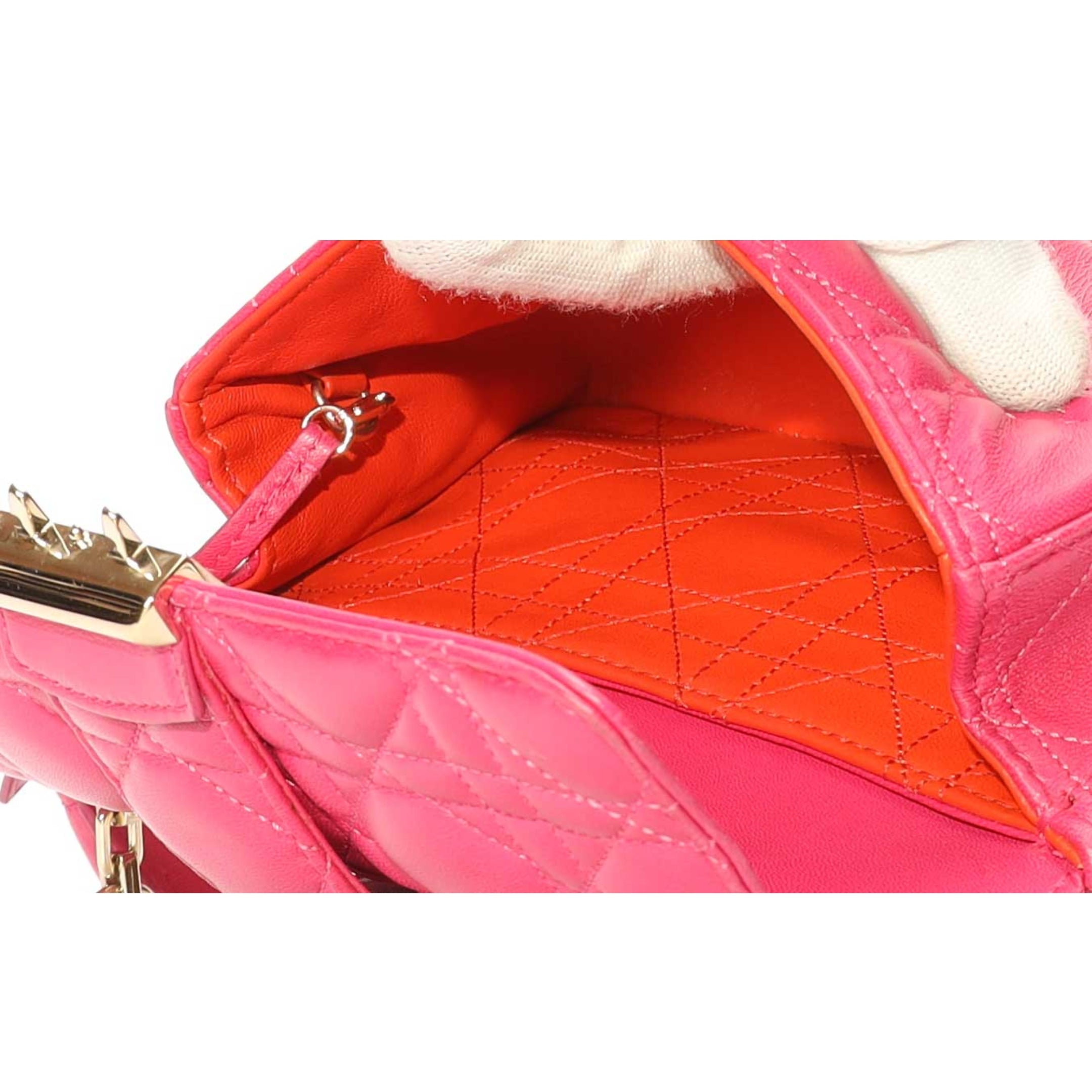 Dior Pink Cannage Miss Dior Flap Crossbody Bag