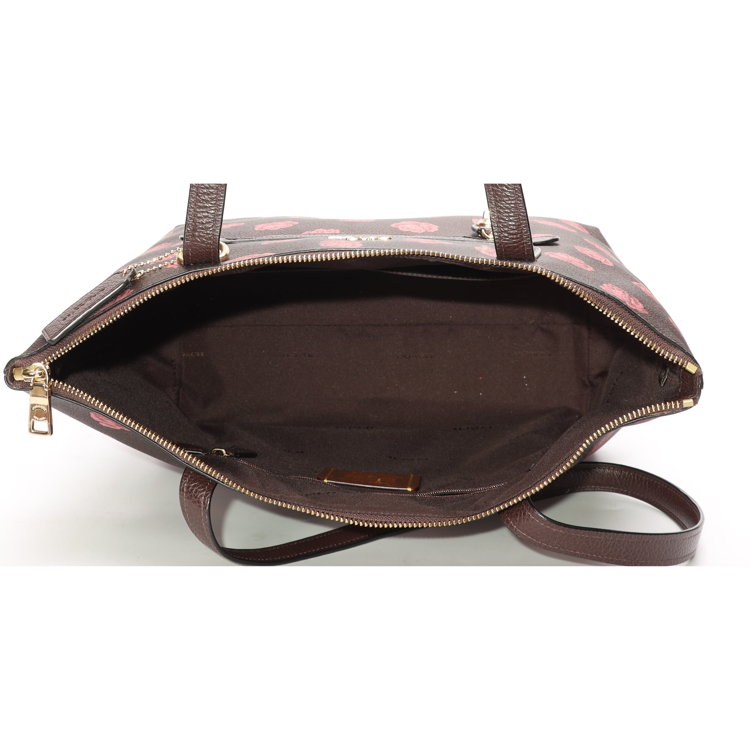 Coach Rose Print City Zip Tote