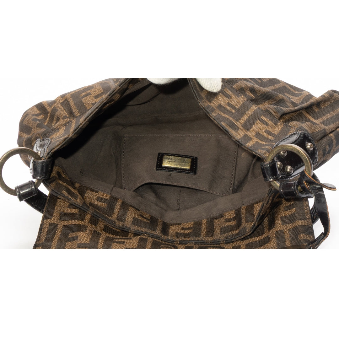 Fendi Zucca Brown Canvas Baguette