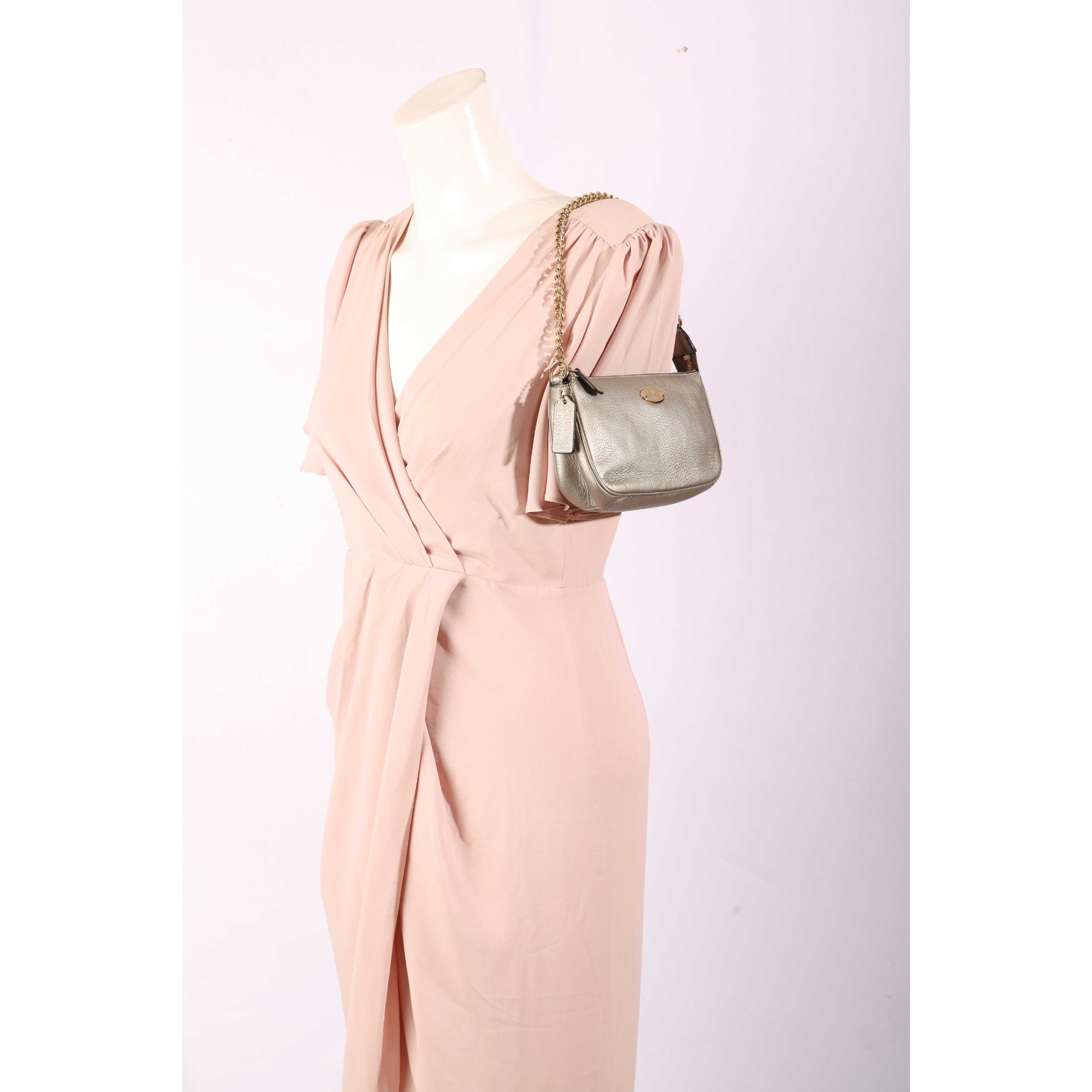 Coach Metallic Gold Pochette Bag