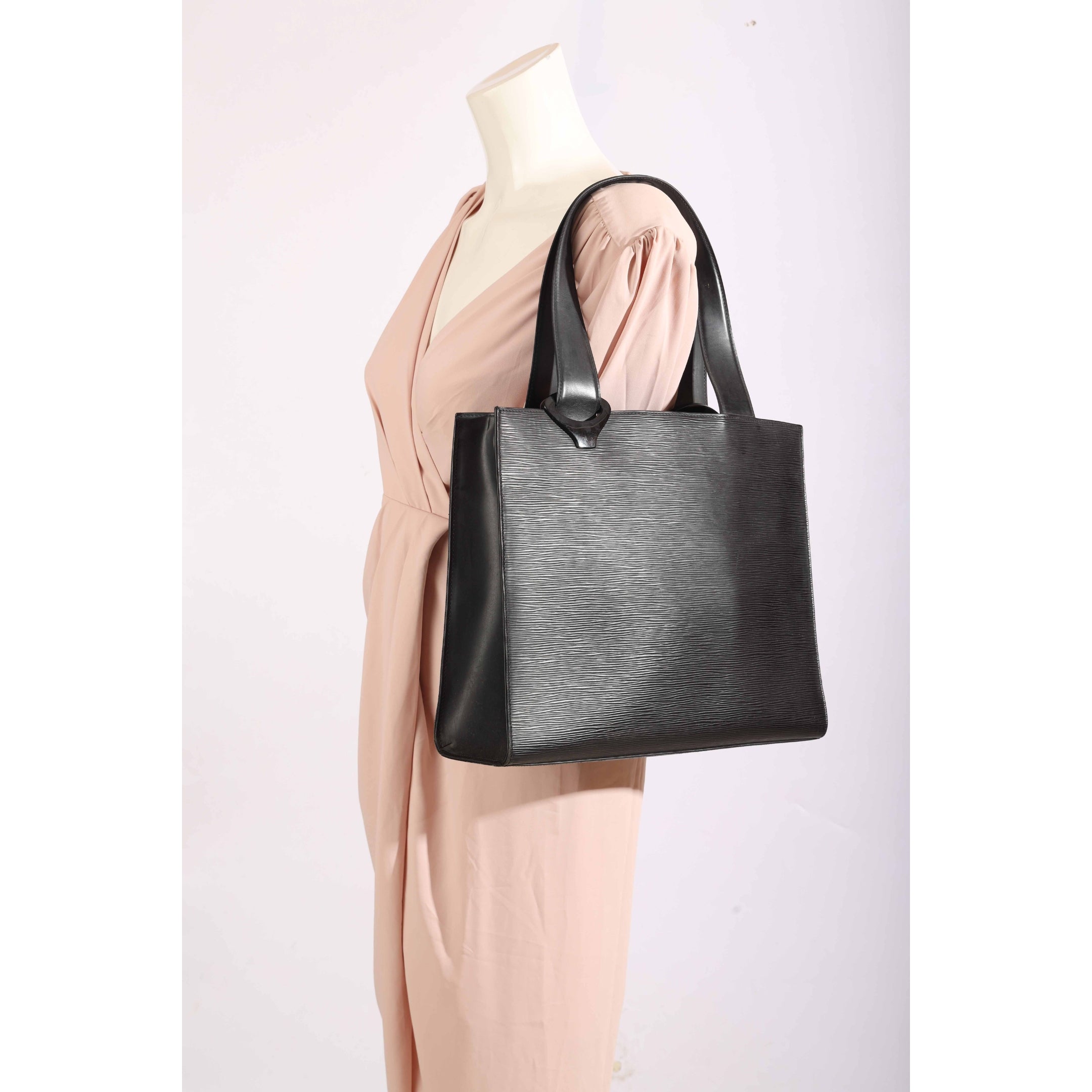 Louis Vuitton Black Epi Leather Gemeaux Tote