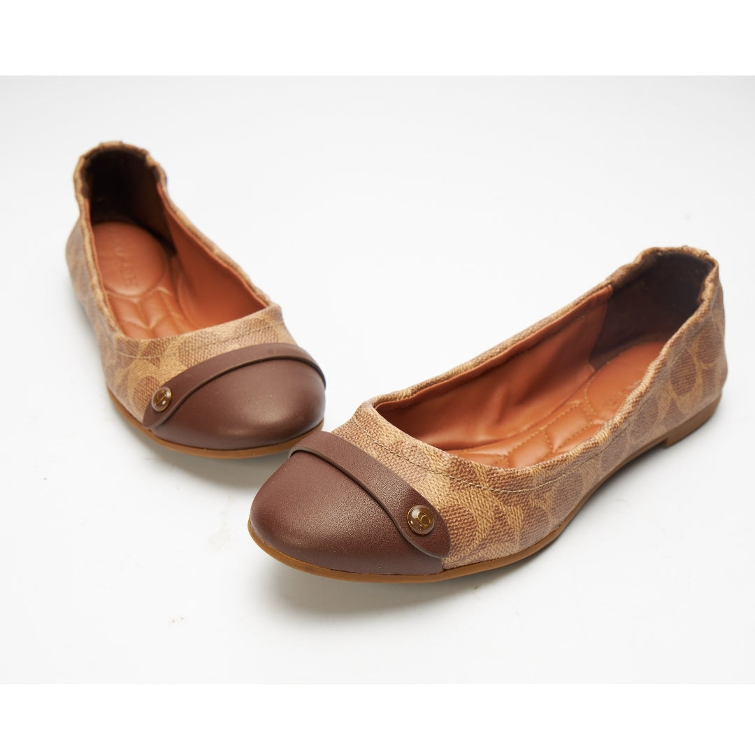 Coach Printed Toe-Cap Ballerinas