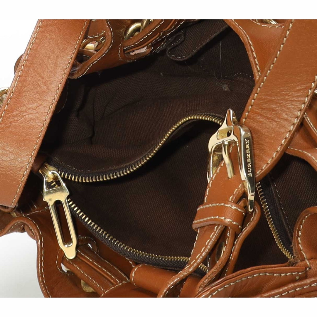 Burberry Beige/Brown Warrior Hobo Bag
