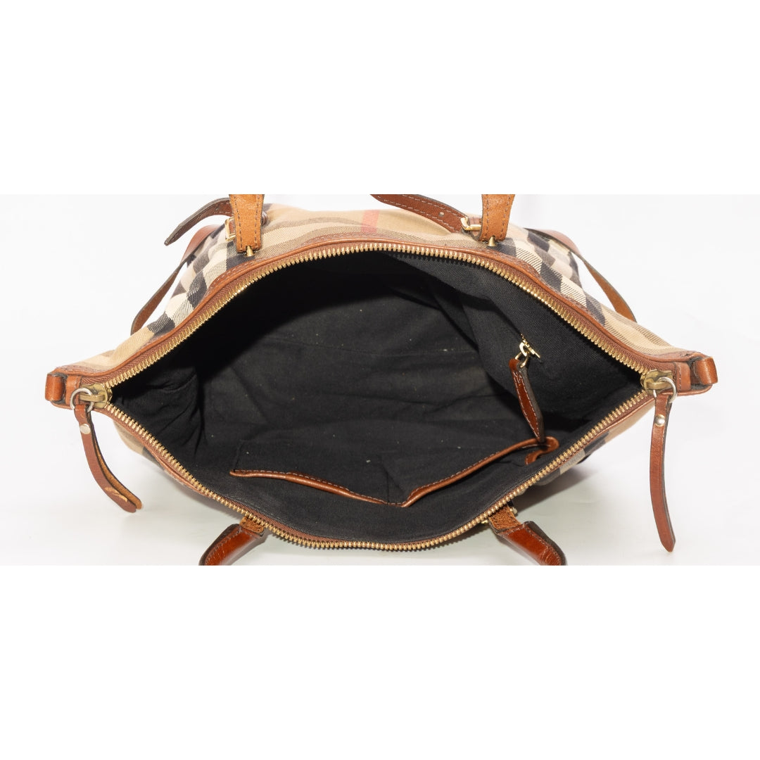 Burberry House Check Canvas Bridle Salisbury Tote