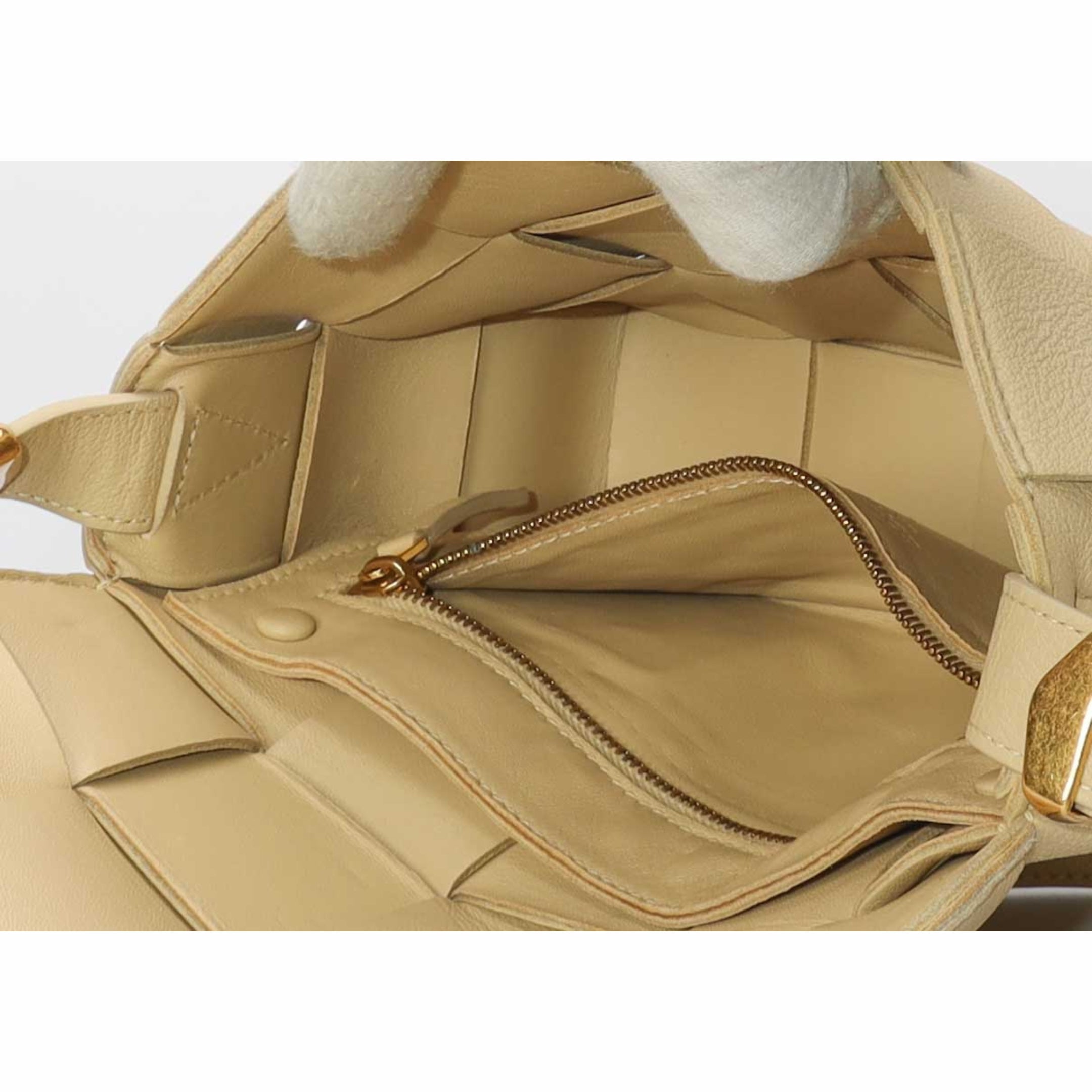 Bottega Veneta Beige Intrecciato Cassette Crossbody Bag
