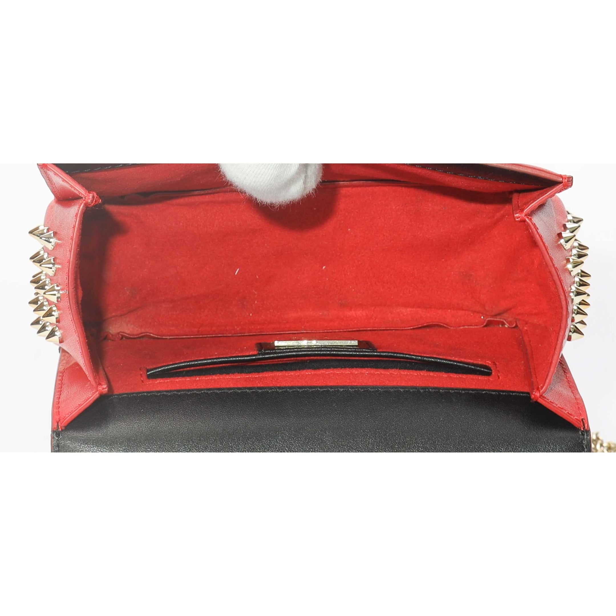 Christian Louboutin Leopard Print Spikes Shoulder Bag