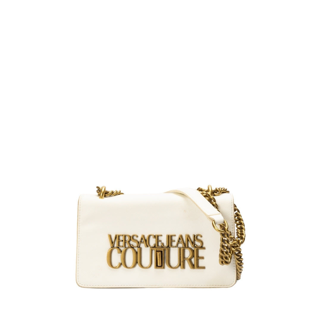 Versace Jeans Couture White VJC Logo Shoulder Bag
