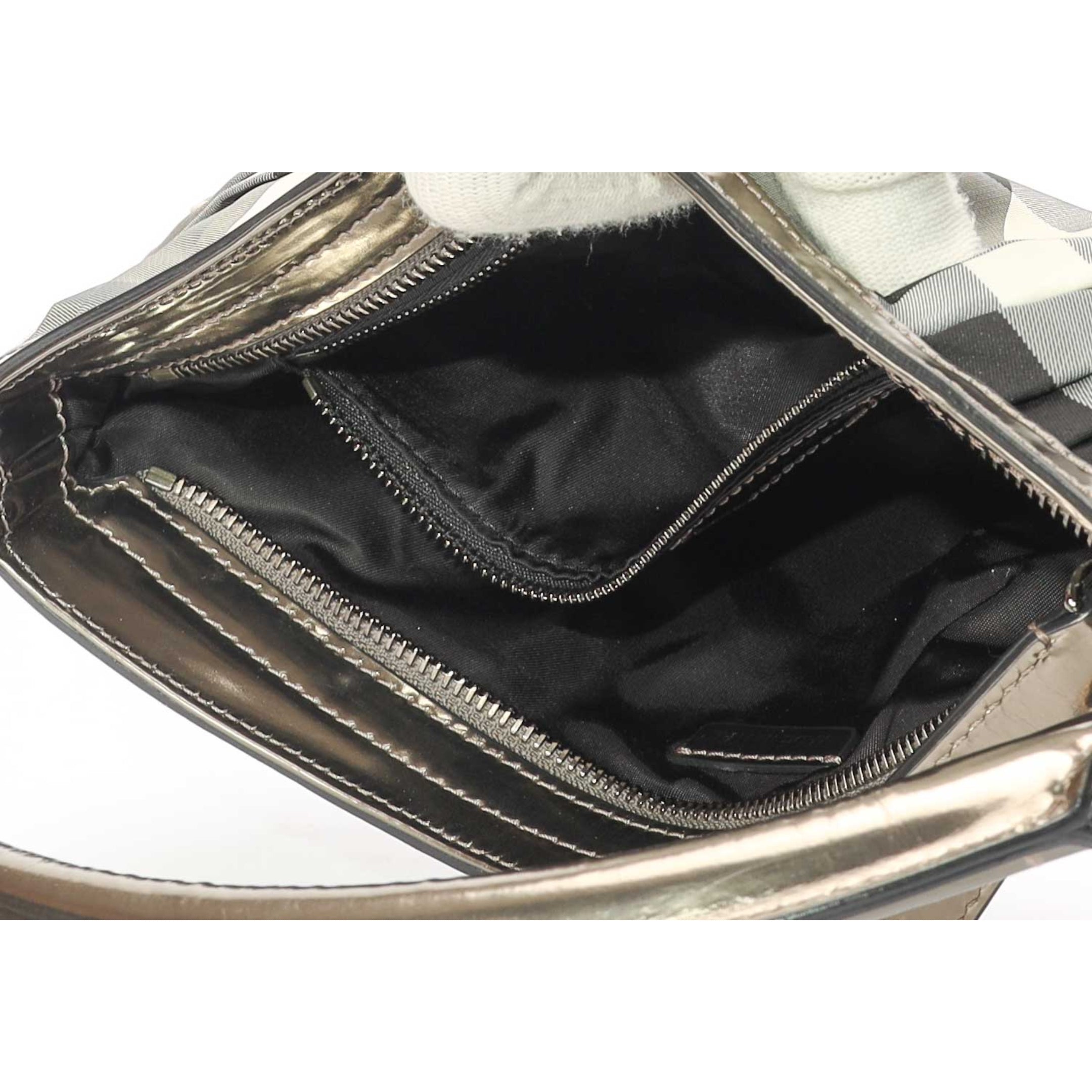 Burberry Supernova Check Canvas Handbag