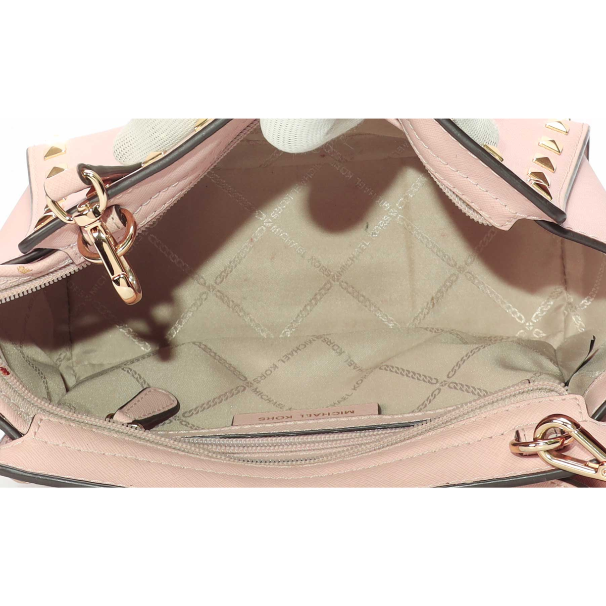 Michael Kors Pink Studded Cross Body Bag