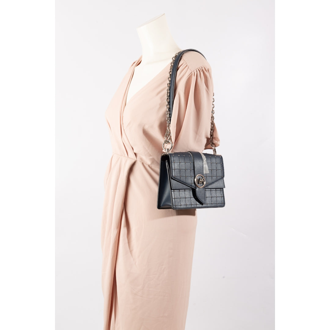 Michael Kors Greenwich Studded Faux Leather Crossbody