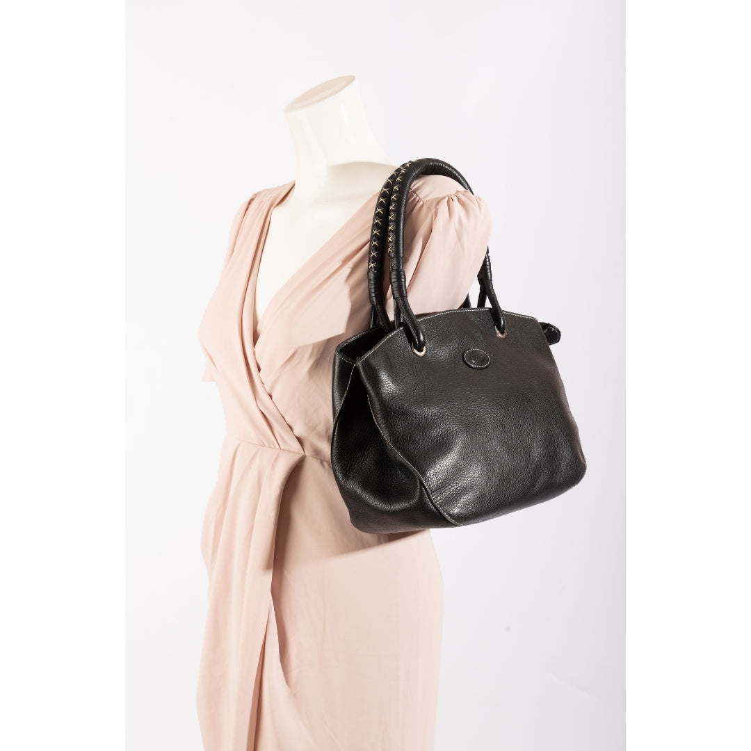 Tod's Black Leather Shoulder Bag