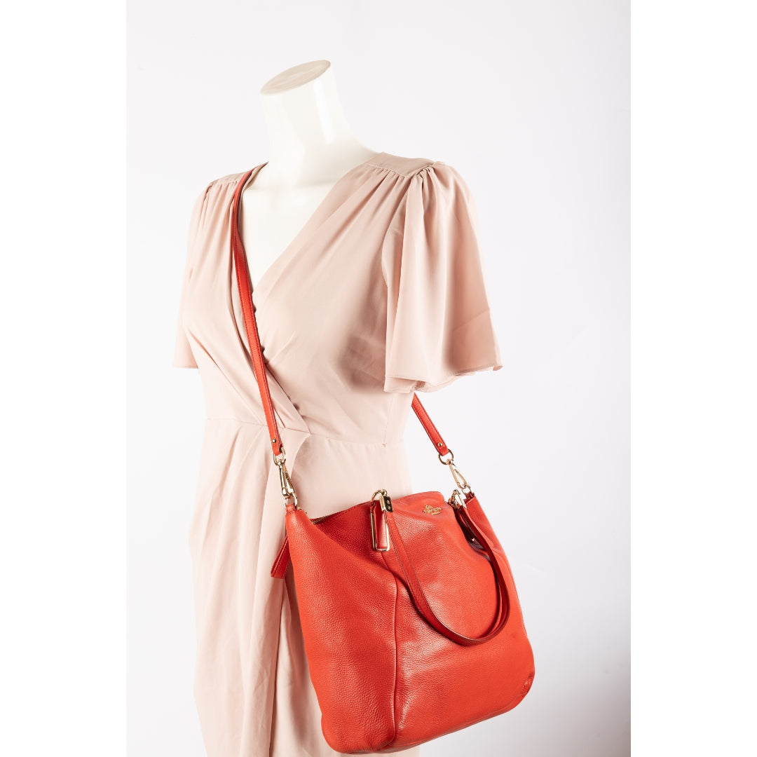 Coach Madison Kelsey Pebble Leather Shoulder Bag