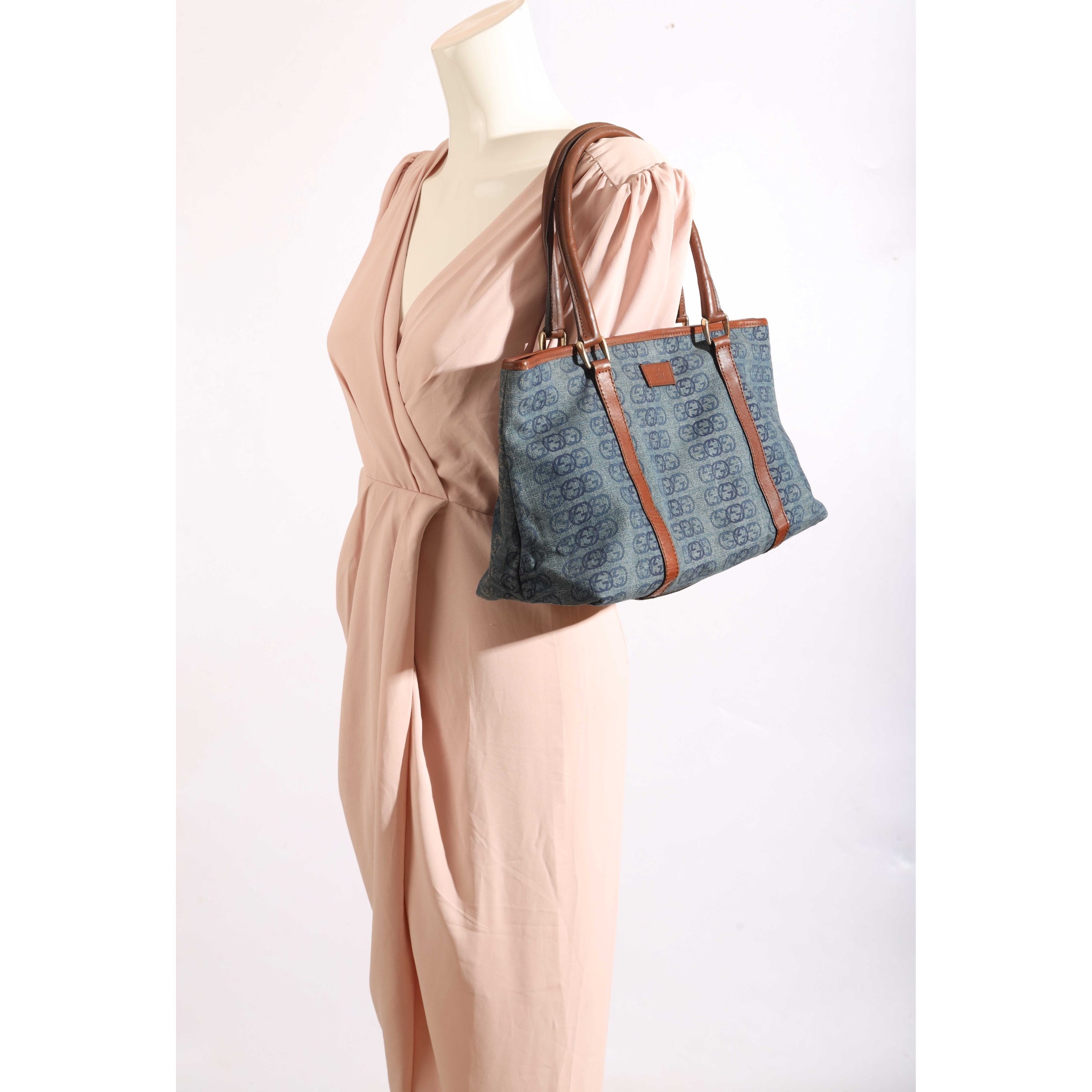 Gucci GG Canvas Denim Joy Tote