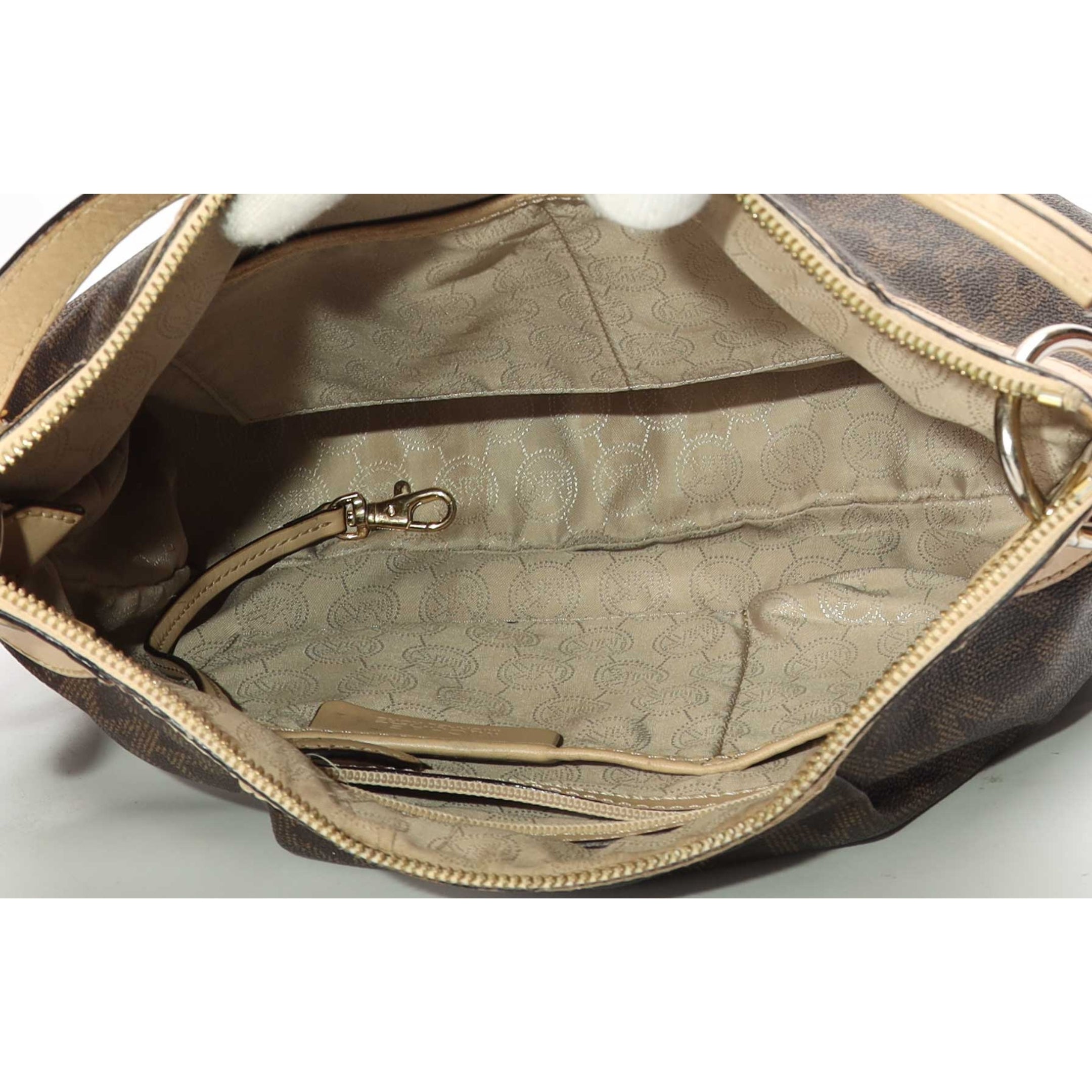 Michael Kors Signature Coated Canvas Jet Set Hobo