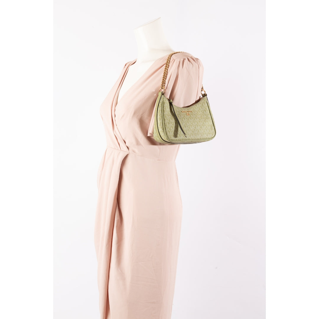 Michael Kors Green Jet Set Charm Logo Small Shoulder Bag