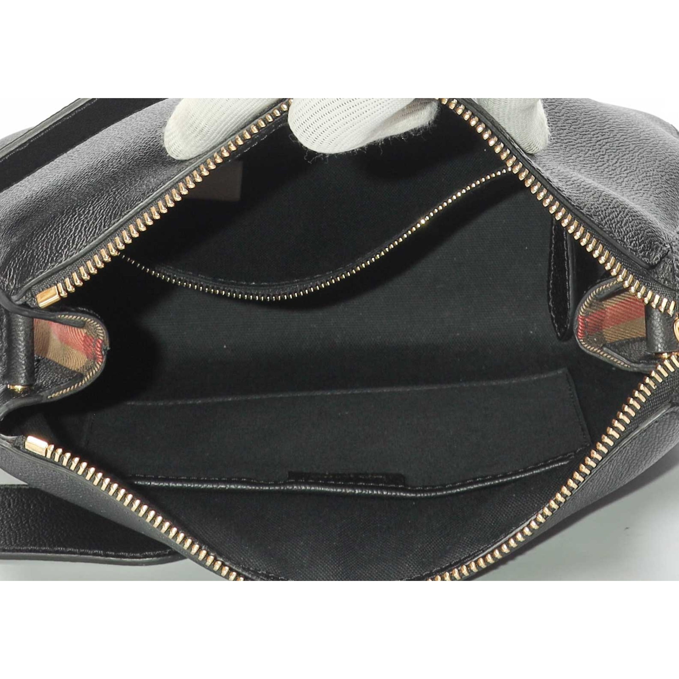 Burberry Black House Check Helmsley Crossbody Bag