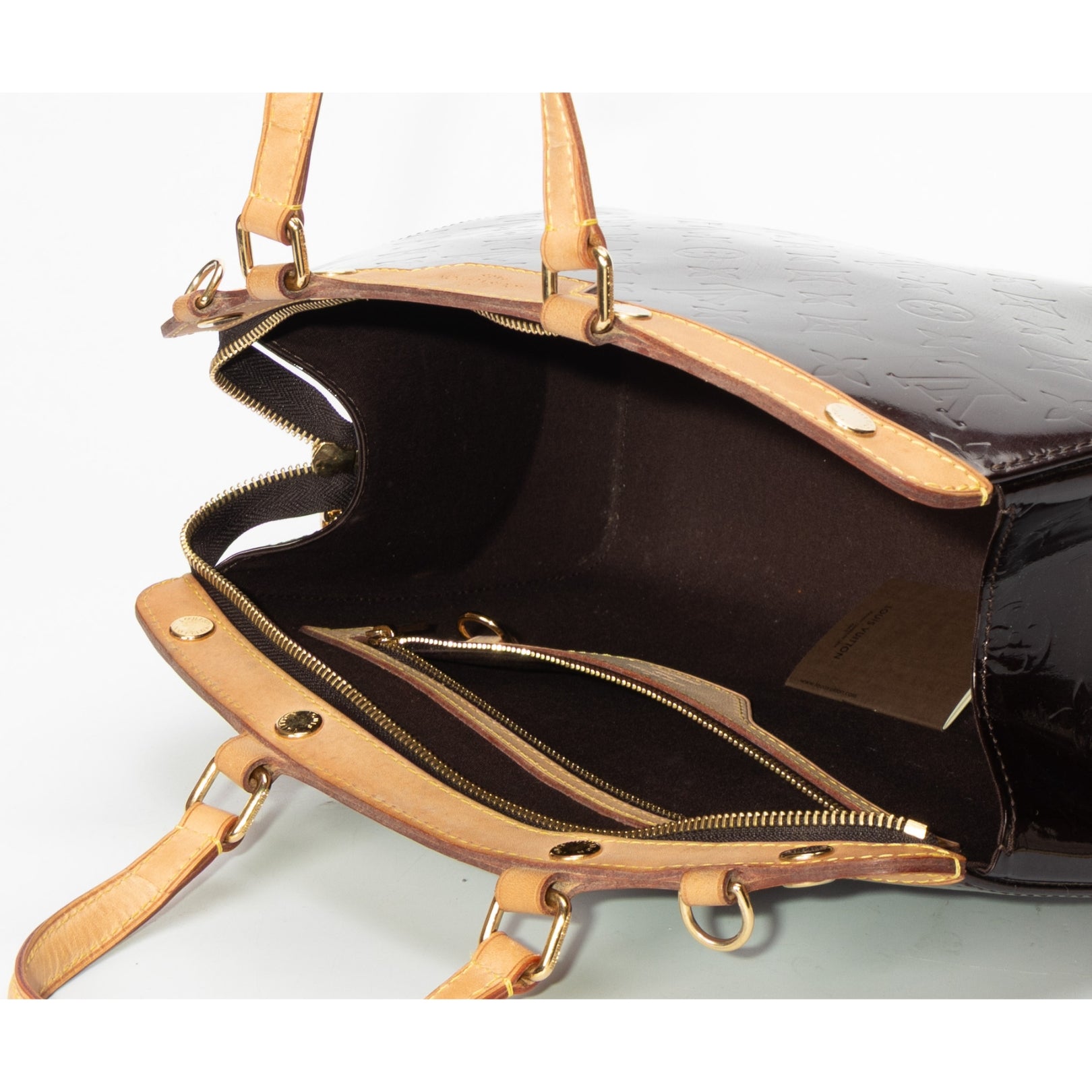 Louis Vuitton Maroon Amarante Monogram Vernis Brea GM Bag