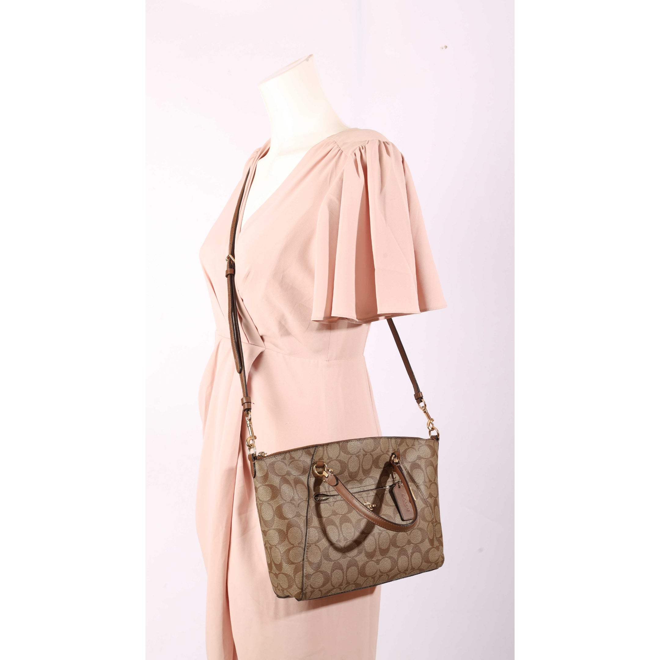 Coach Prairie Colorblock Signature Canvas Satchel