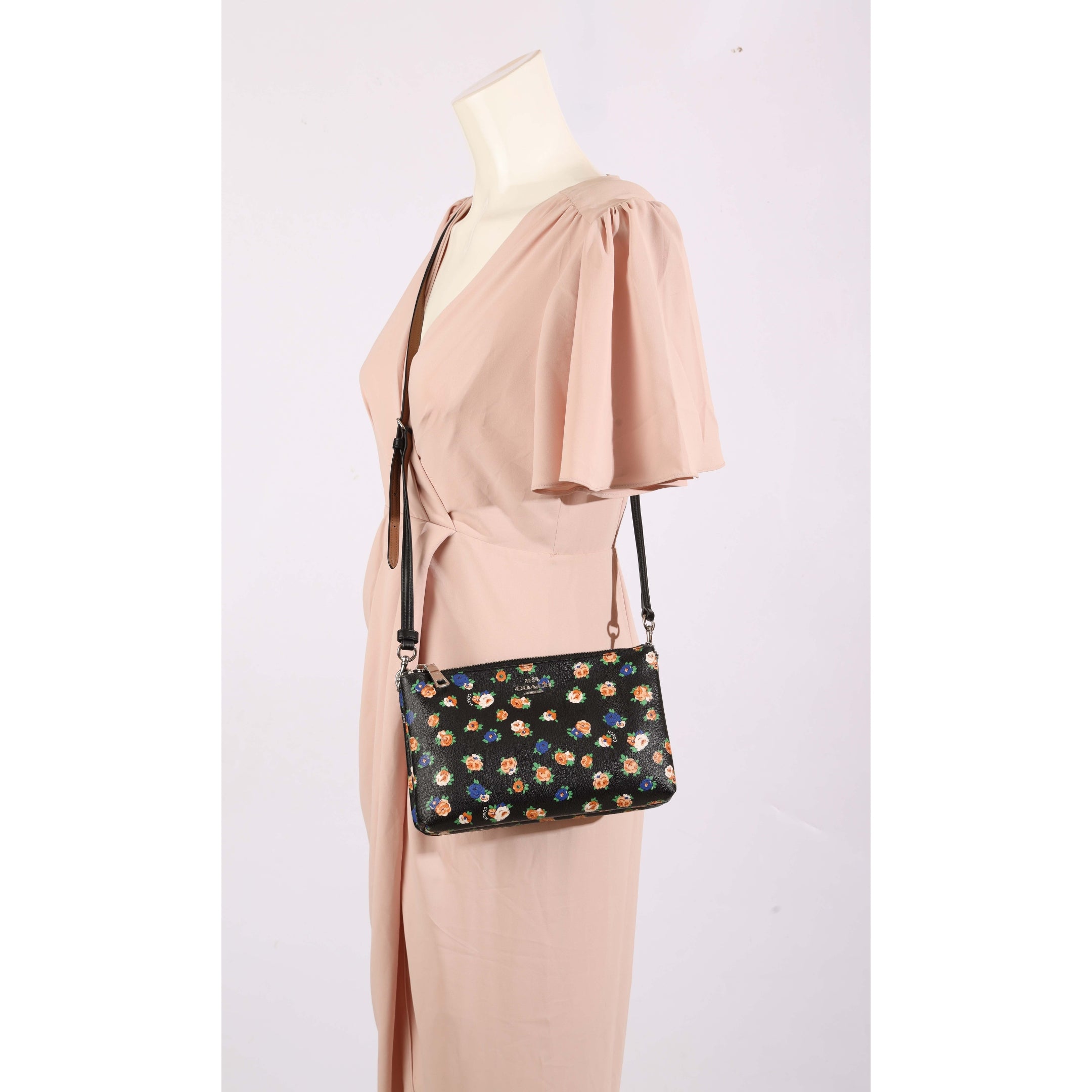 Coach Floral Black Crossbody Bag