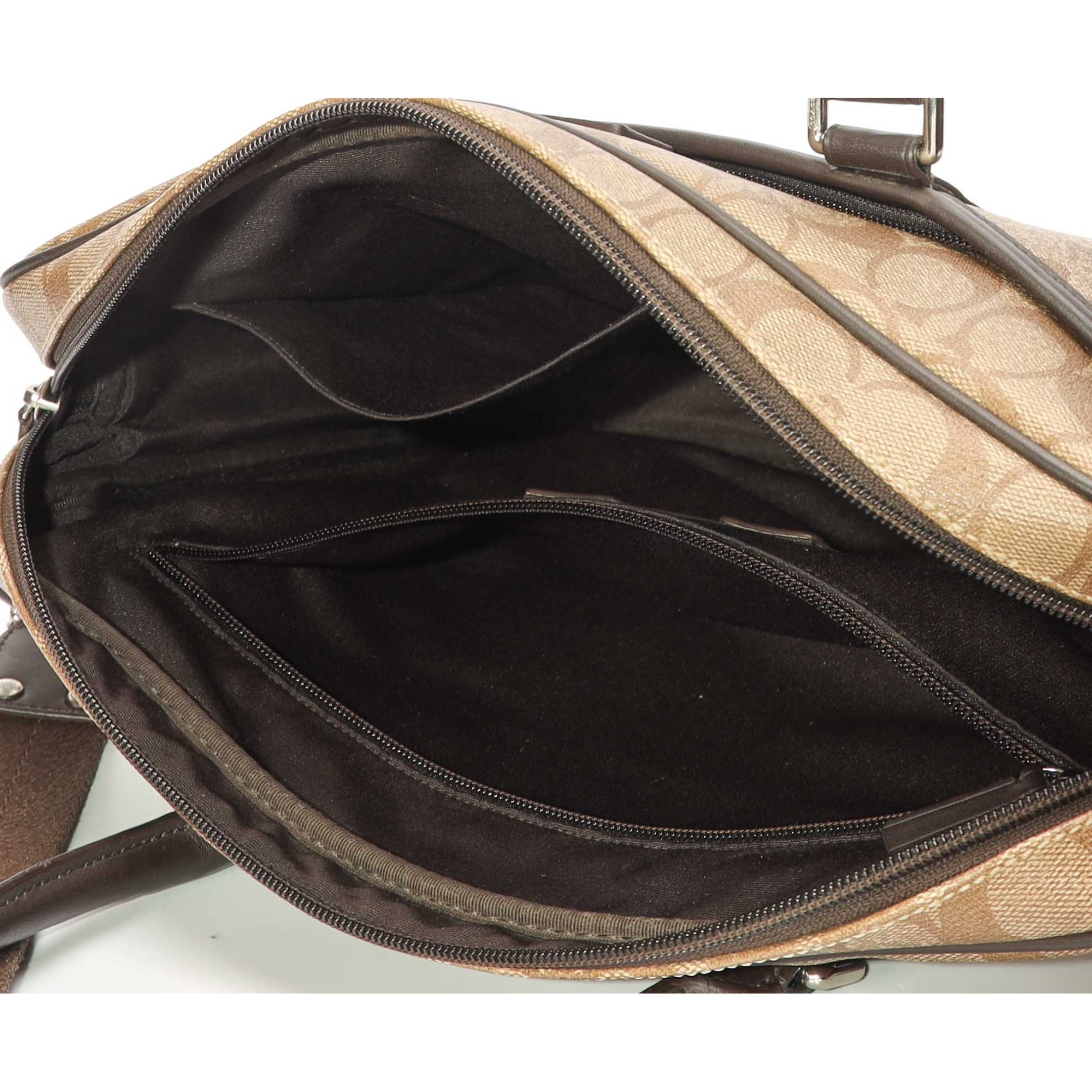 Coach Signature Slim Zip Top Bag