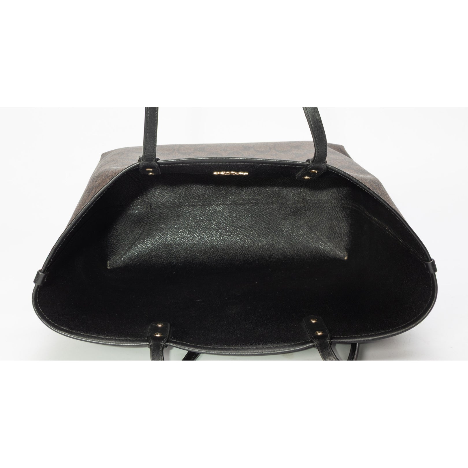 Coach Brown/Black Signature Canvas Reversible City Tote