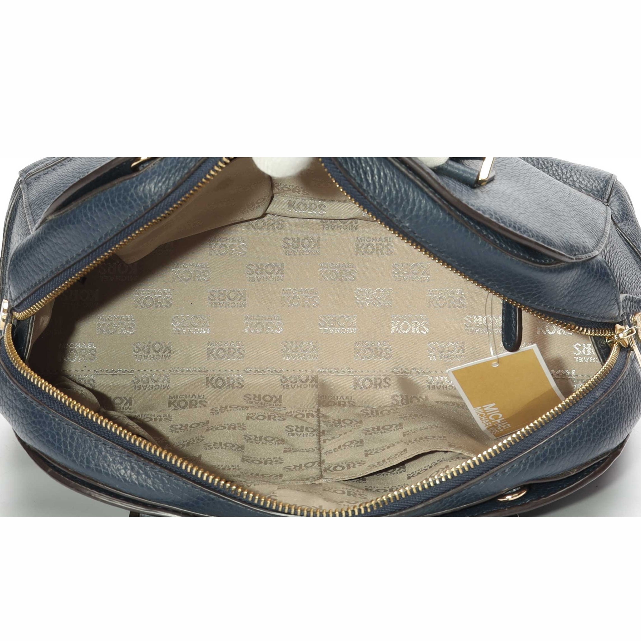 Michael Kors Navy Hattie Bowling Satchel