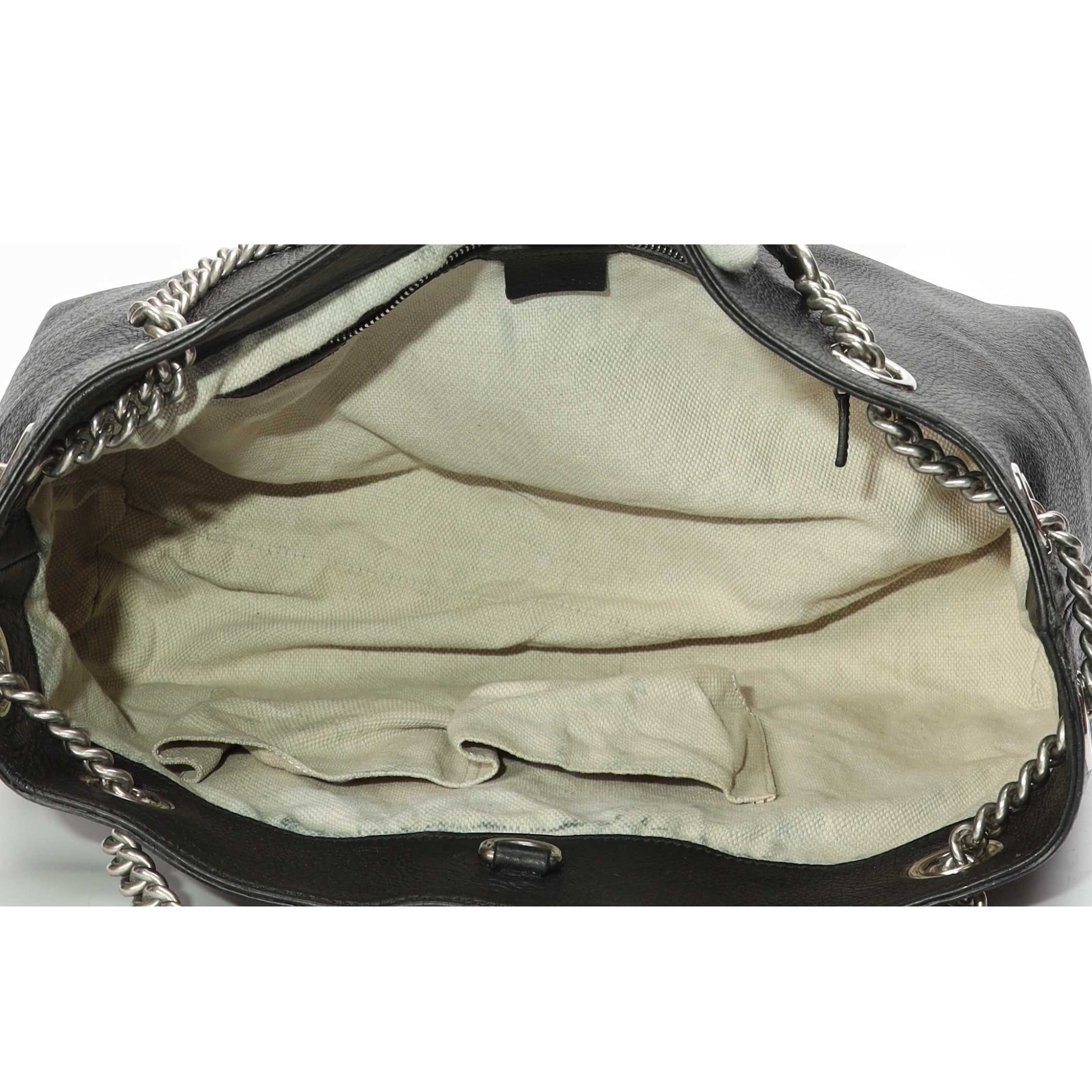 Gucci GG Studded Black Soho Chain Tote