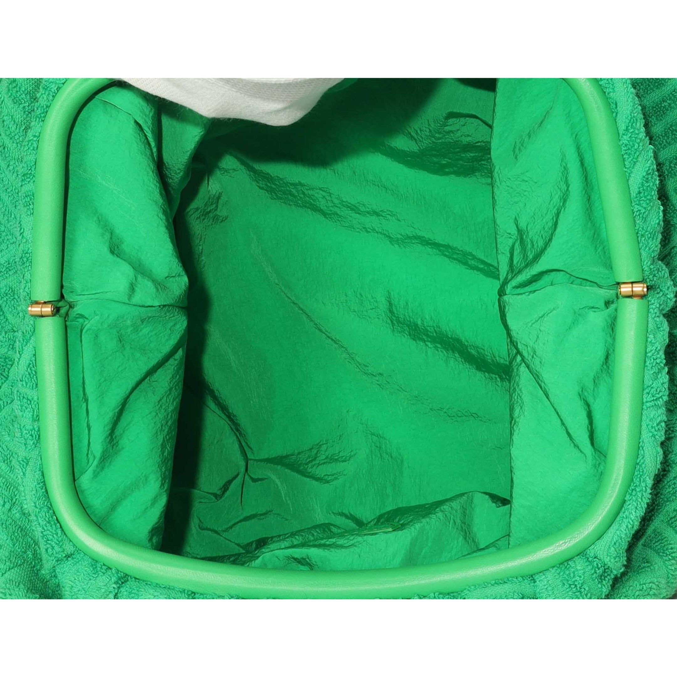 Bottega Veneta Green Cotton The Pouch Clutch