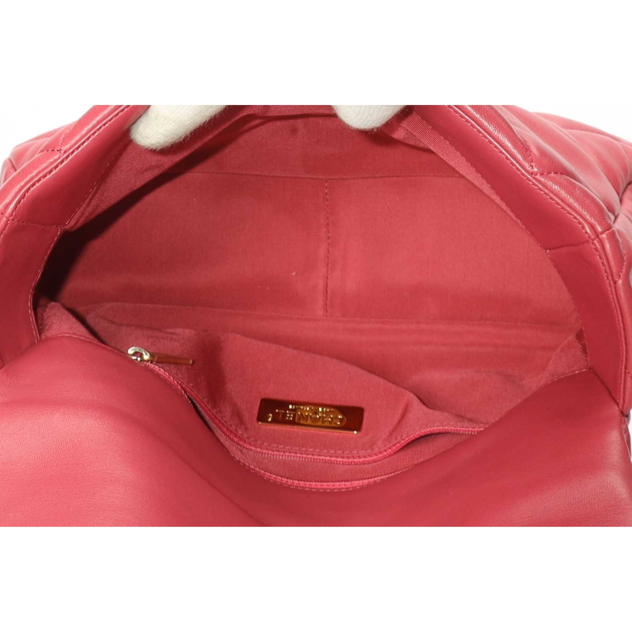 Chanel 19 Red Chain Shoulder Bag