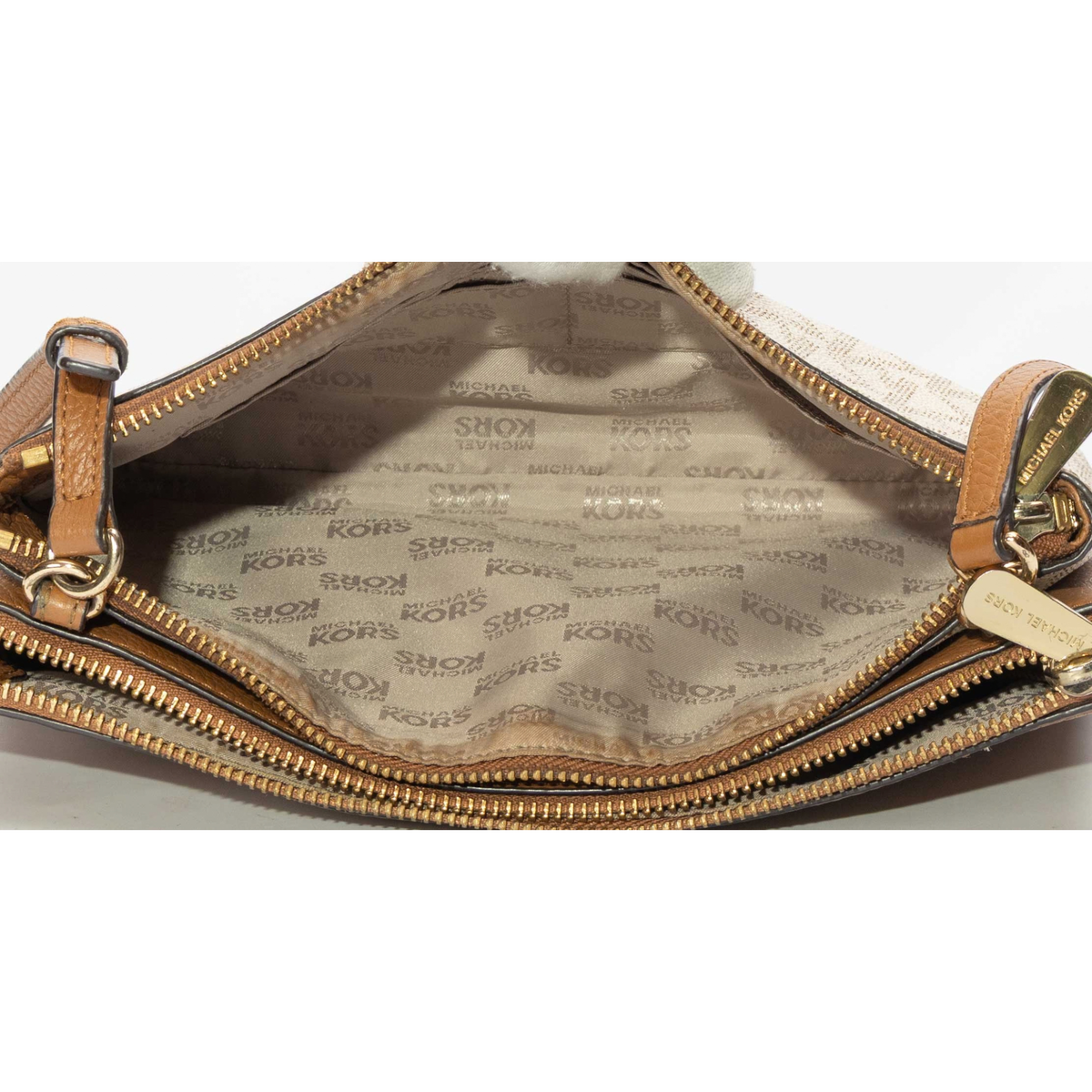 Michael Kors Jet Set Double Gusset Logo Crossbody Bag