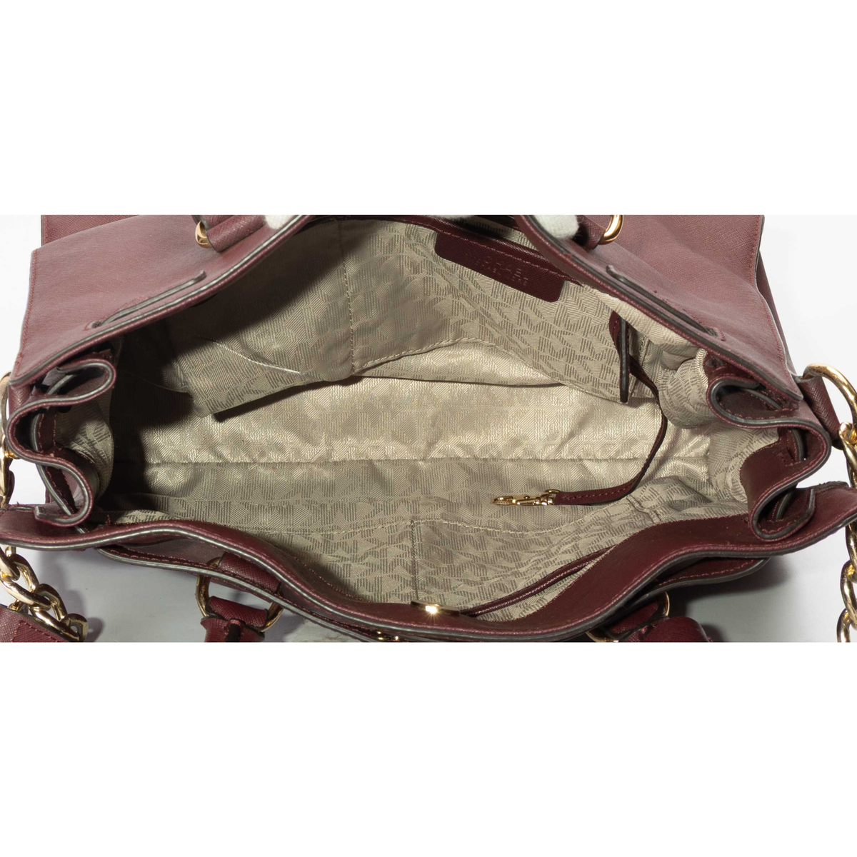 Michael Kors Hamilton Burgundy Convertible Satchel