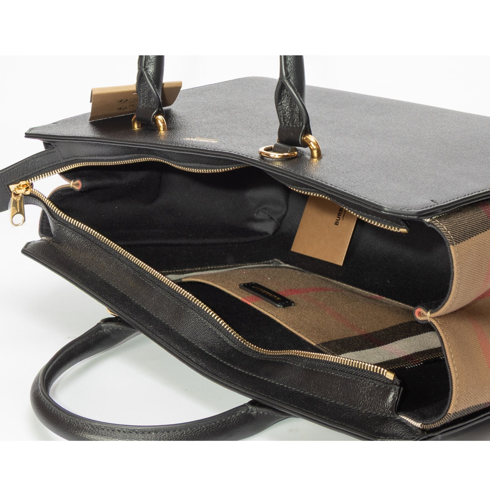 Burberry Black Vintage Check Banwell Convertible Bag