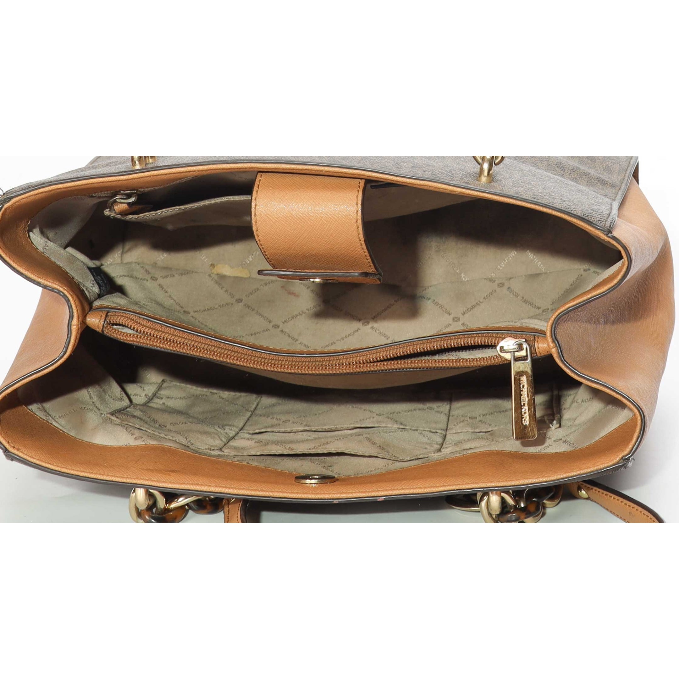Michael Kors Sofia Brown Logo Tote