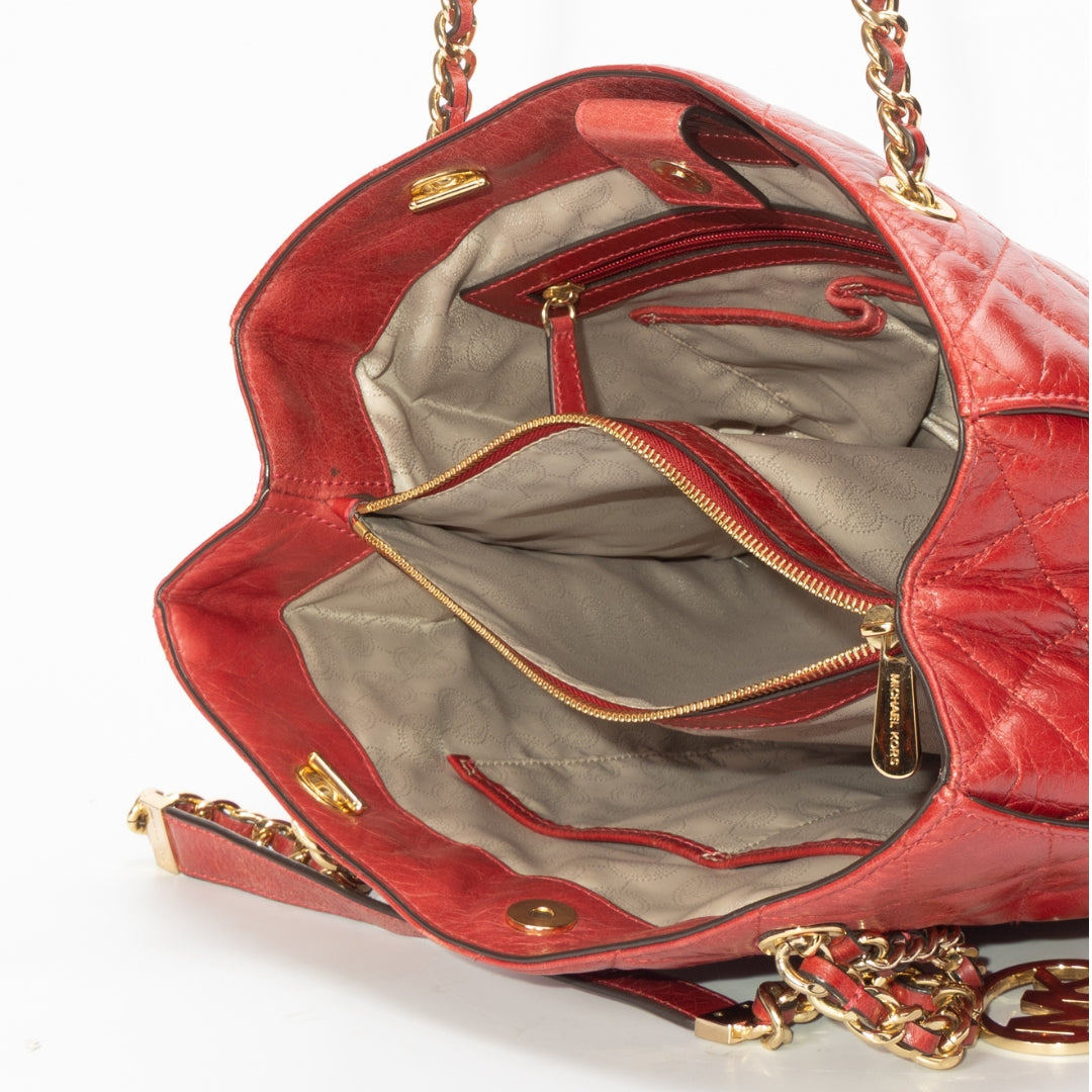 Michael Kors Susan Medium Quilted Leather Tote Bag