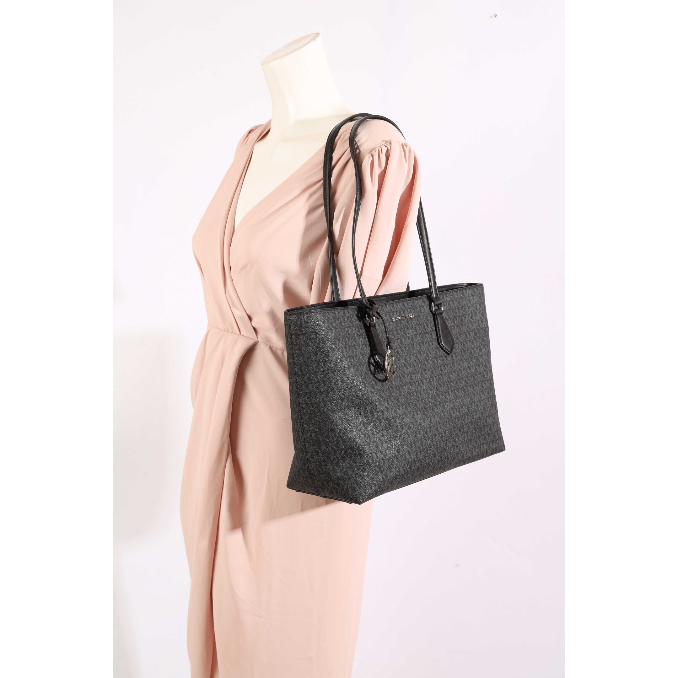 Michael Kors Sheila Black Logo Large Tote
