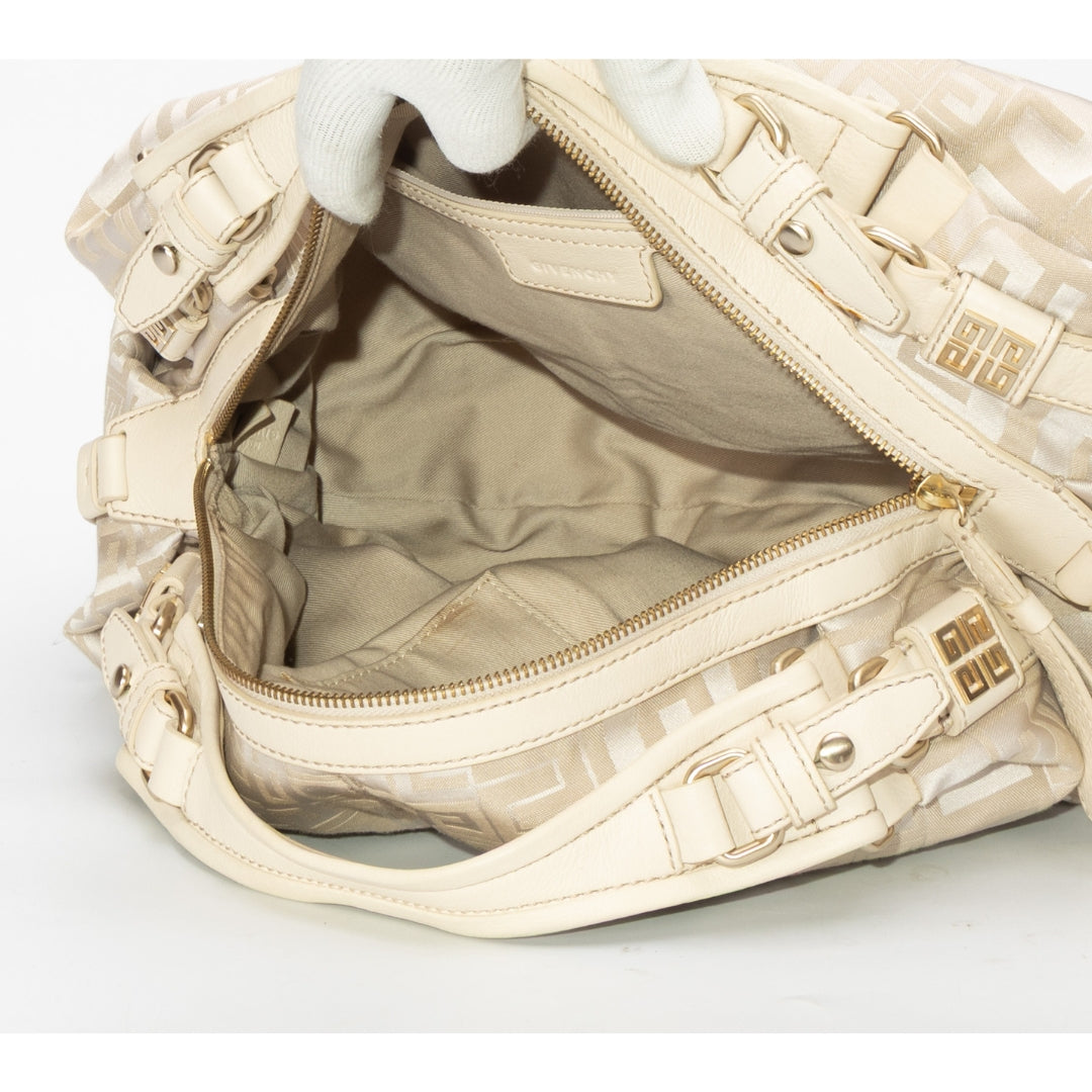 Givenchy Beige Monogram Canvas Hobo Bag