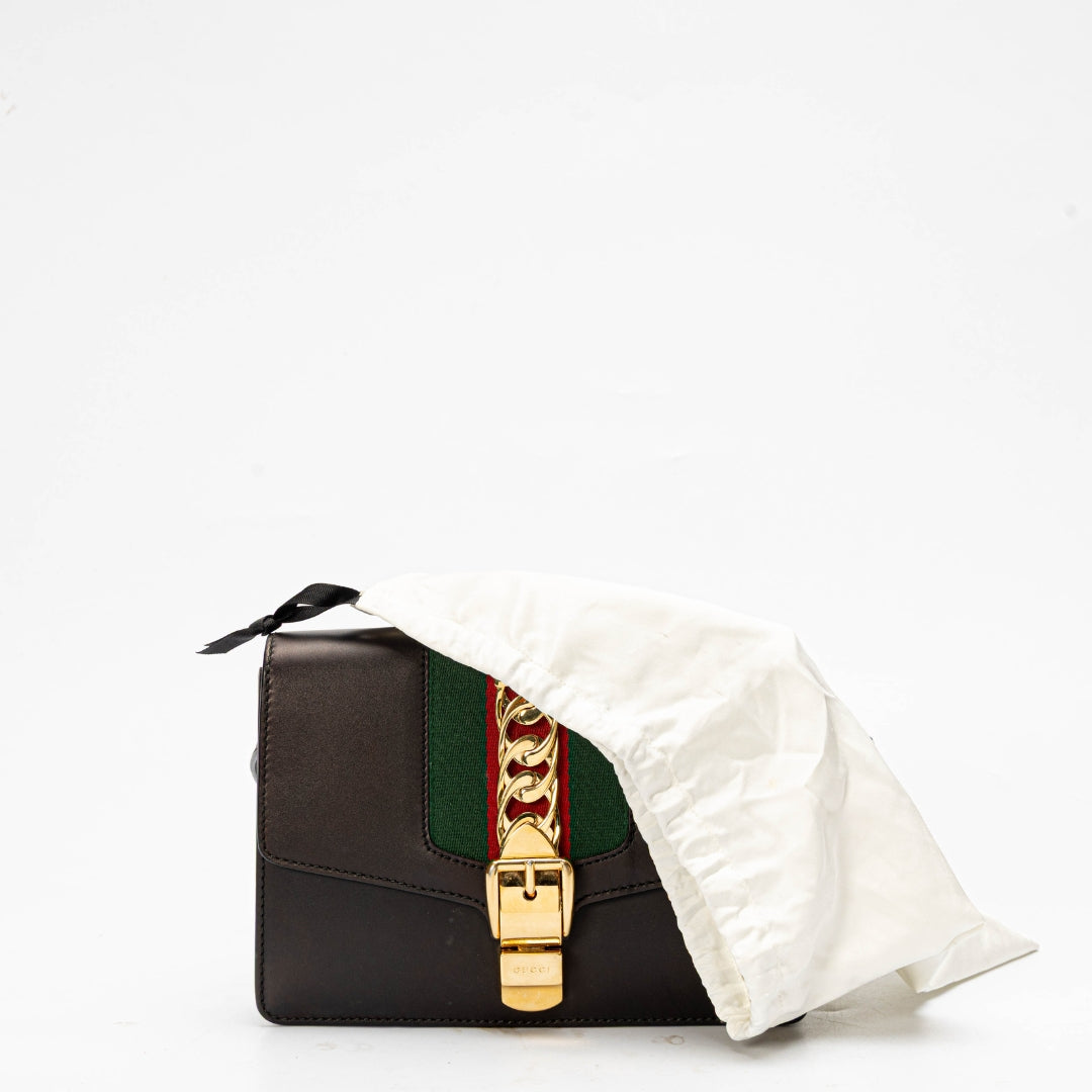 Gucci Black Web Sylvie Belt Bag