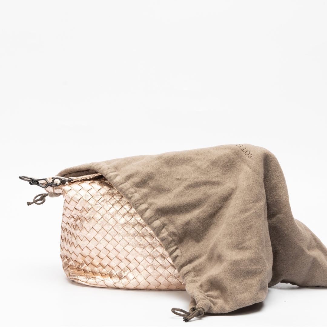 Bottega Veneta Intrecciato Metallic Hobo Bag
